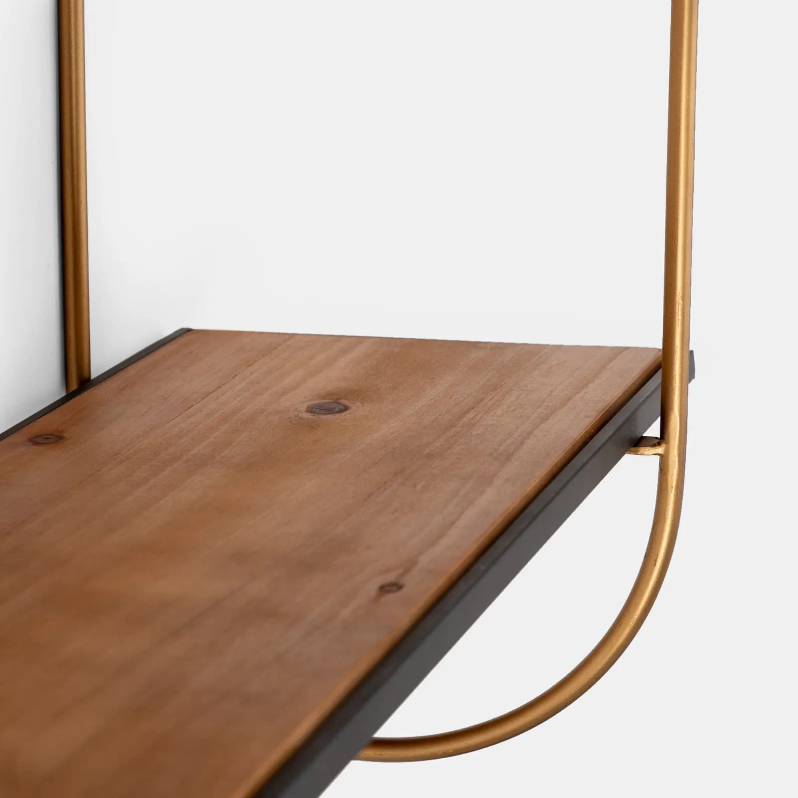 Mensola 82x25 cm in legno noce con 3 ripiani - Trabea