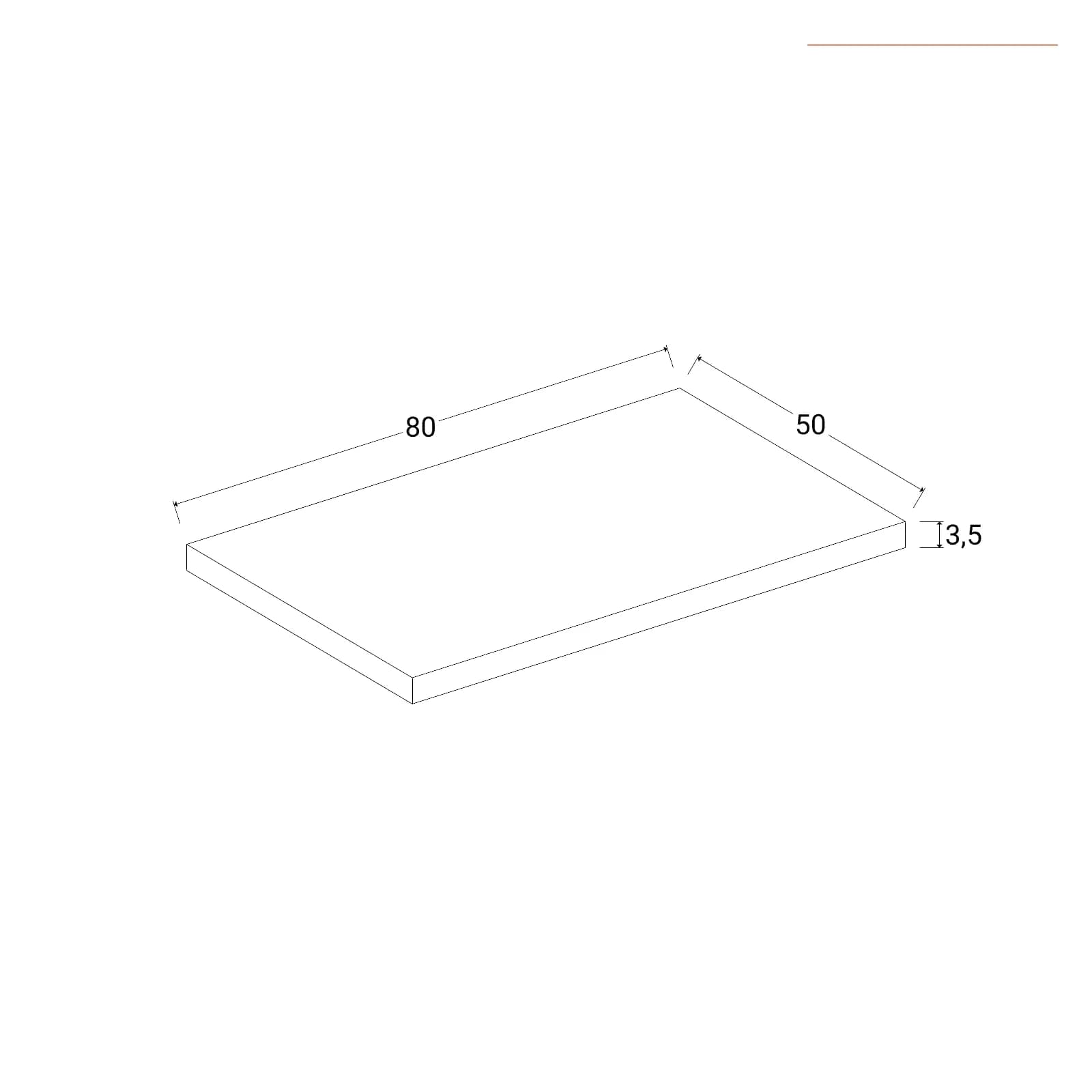 Mensola portalavabo sospesa 80 x 50 cm in legno di mango - Caleido