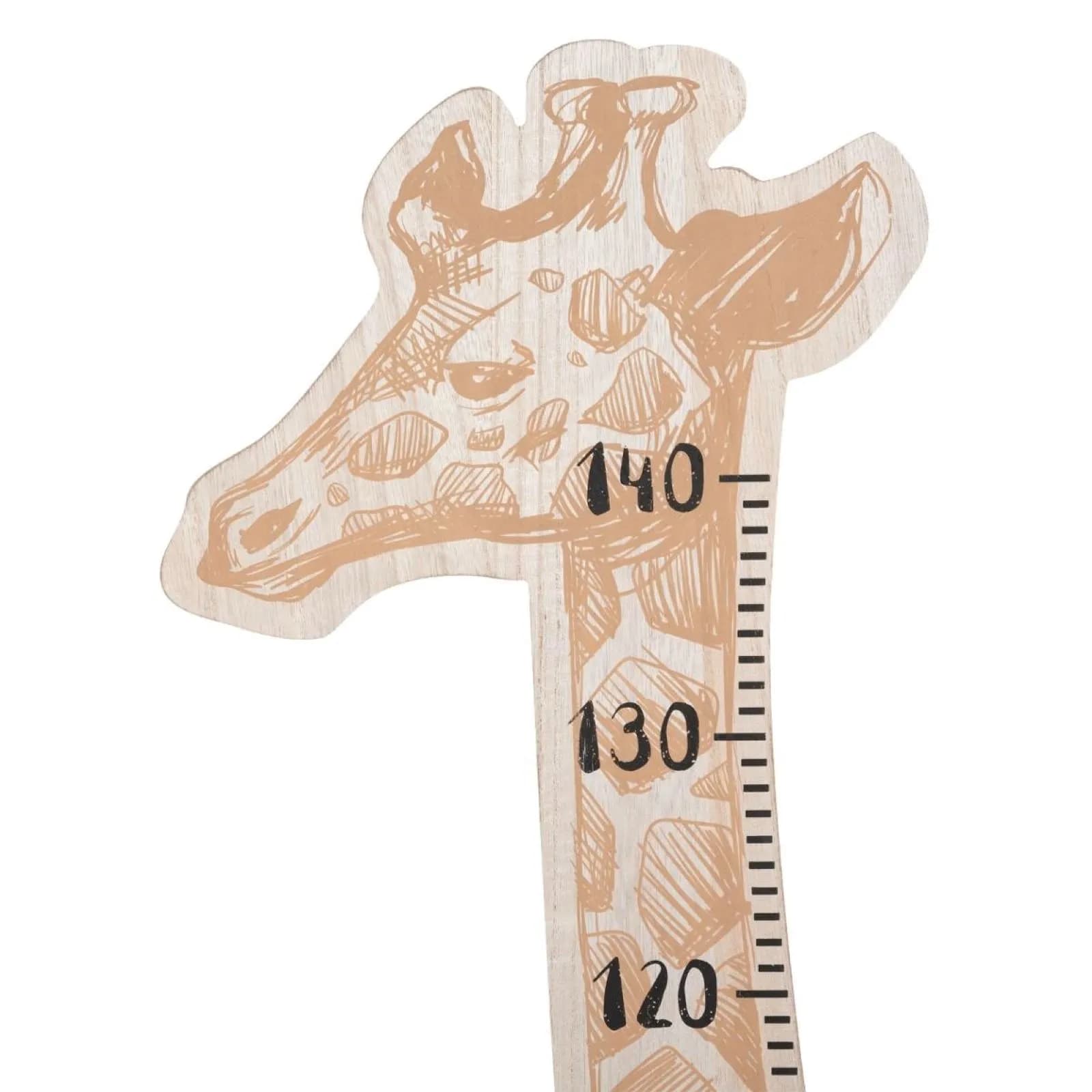 Metro per bambini 140h cm in legno naturale a forma di giraffa - Kids