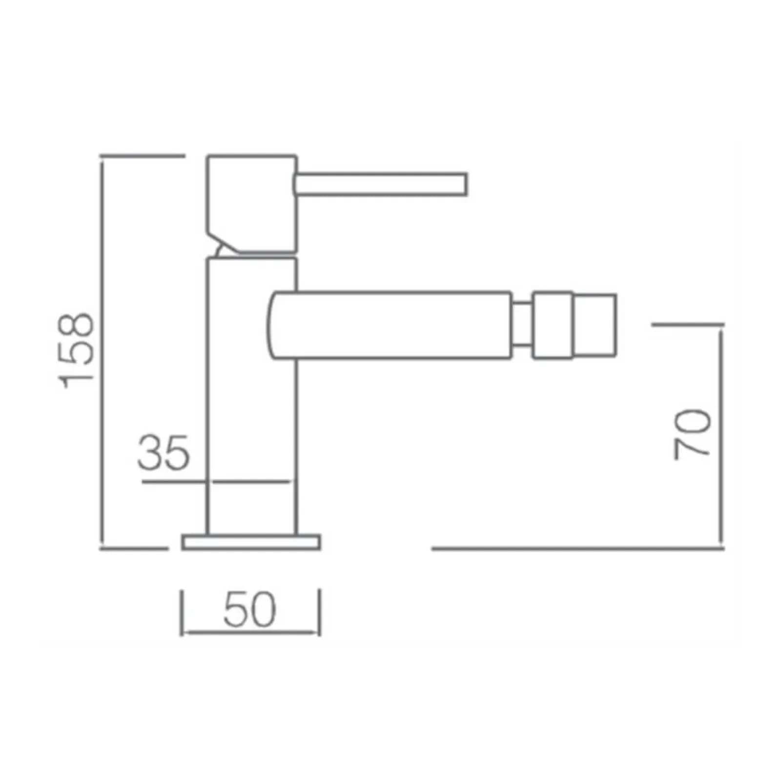 Miscelatore bidet in acciaio inox cromato - Gum