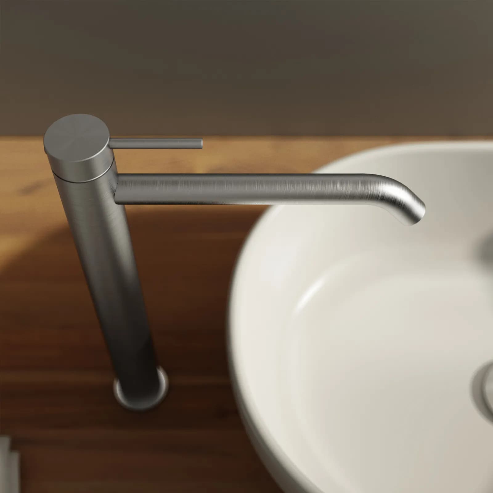 Miscelatore lavabo alto in acciaio inox 316 satinato – Pure