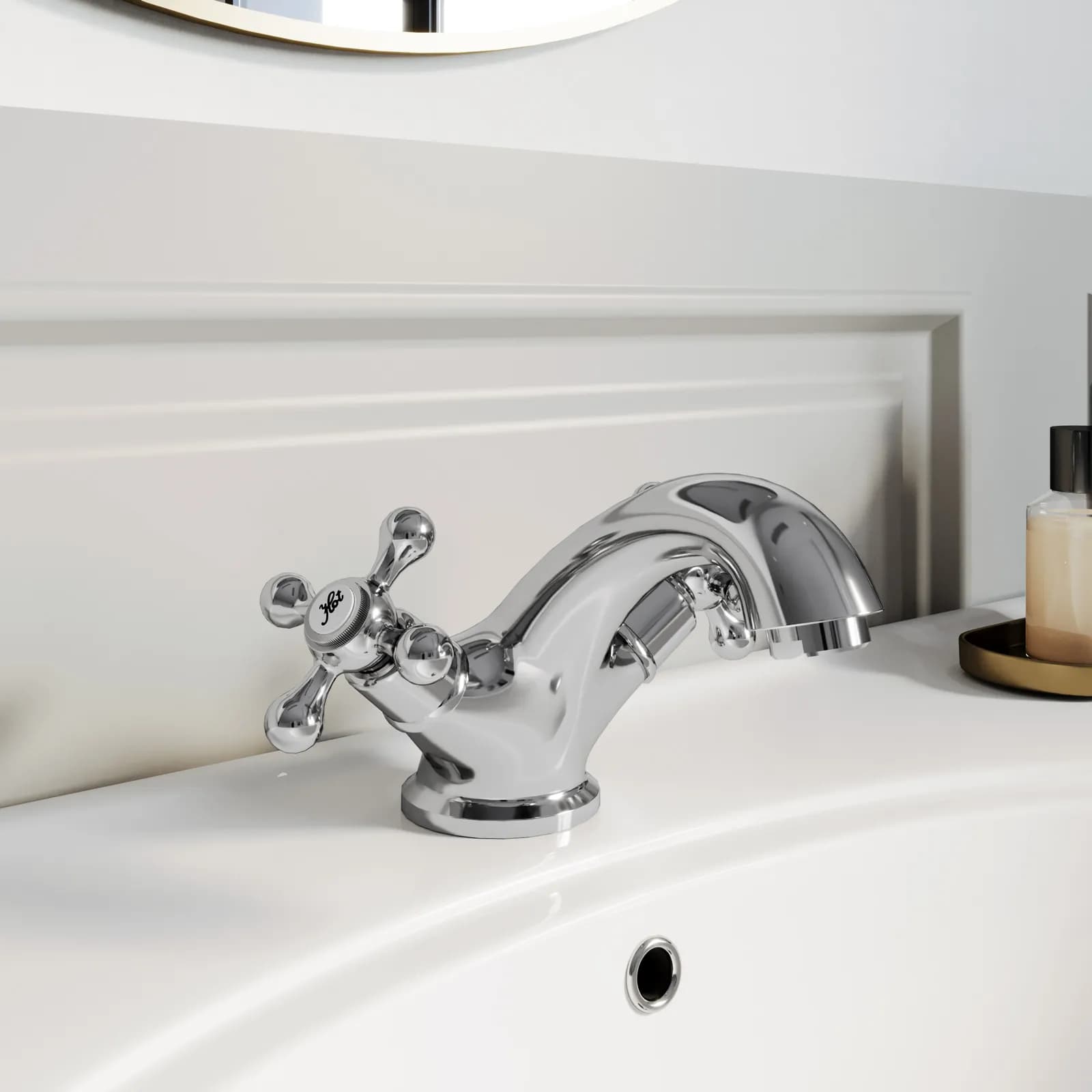 Miscelatore lavabo in ottone cromo - Niru