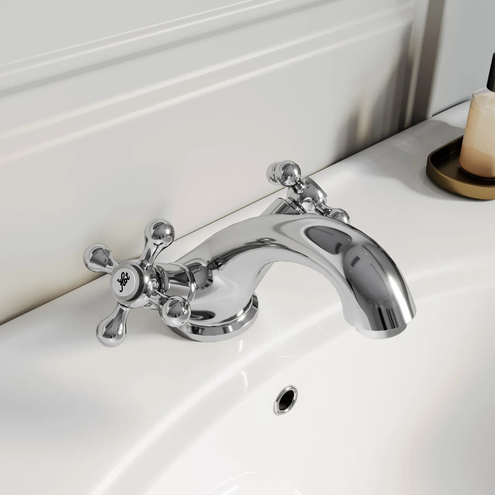 Miscelatore lavabo in ottone cromo - Niru