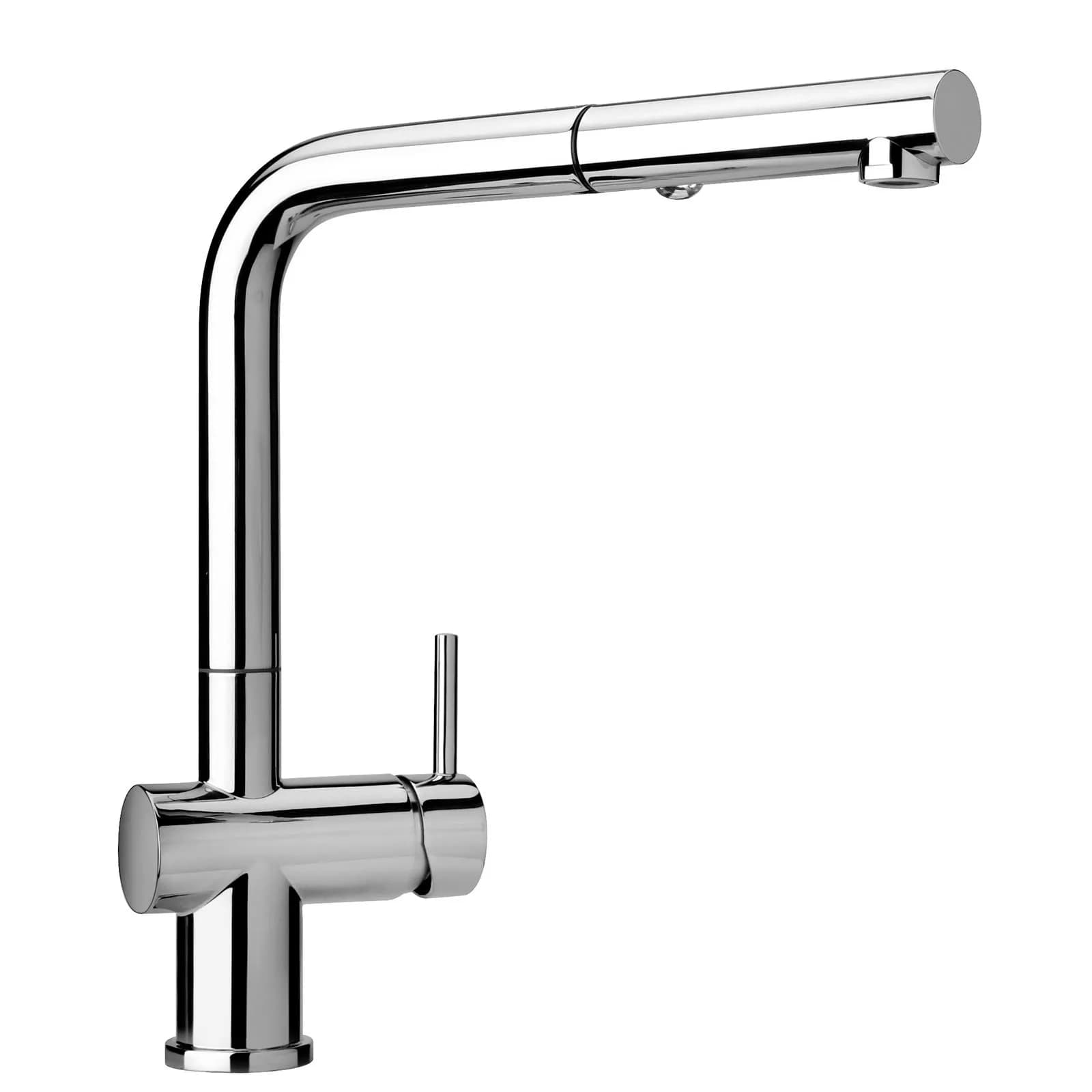 Miscelatore lavello con doccia estraibile 2 getti in ottone cromato - Paini HD
