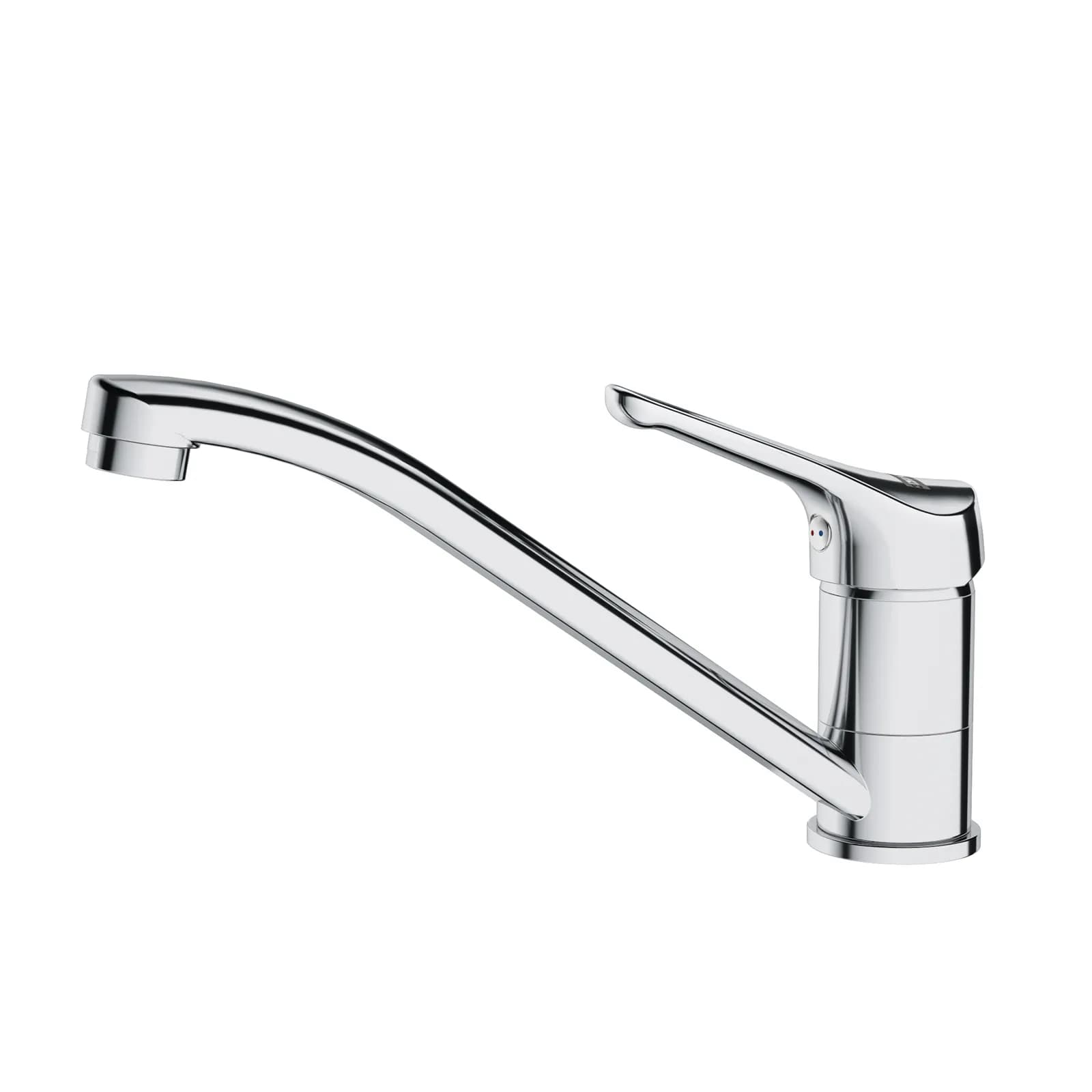 Miscelatore lavello Franke canna bassa con leva monocomando ottone cromo