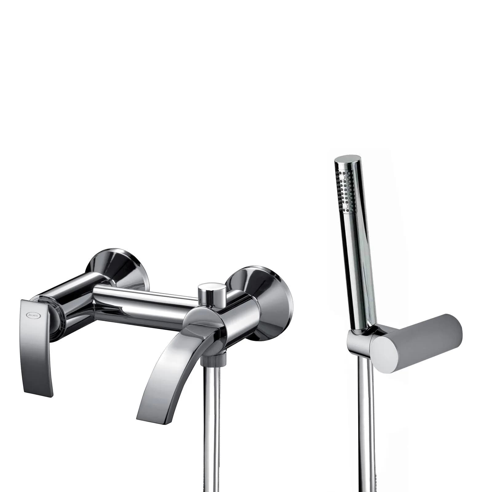 Miscelatore per vasca con doccino Ray di Jacuzzi - Rubinetteria in ottone cromato