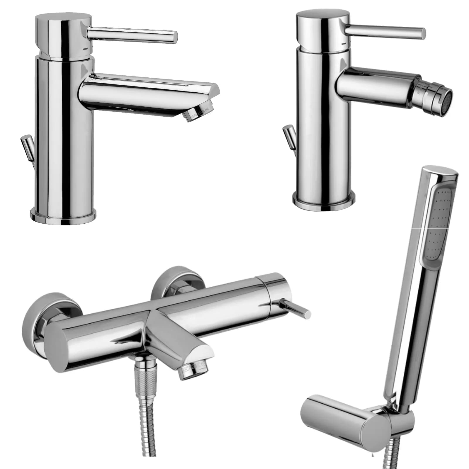 Miscelatori paffoni stick per lavabo bidet e vasca completi di accessori