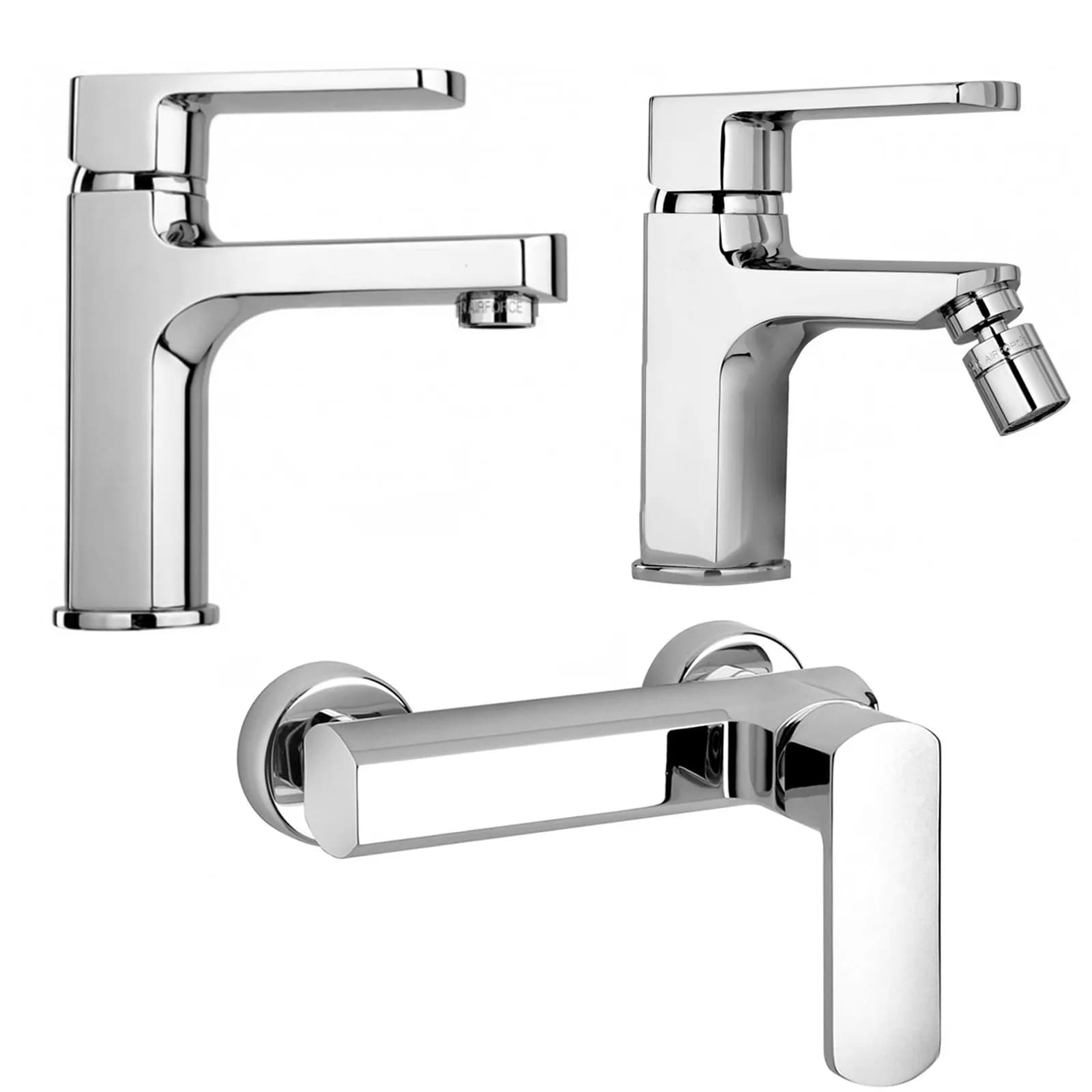 Miscelatori Paini Serie Ovo lavabo + bidet + esterno doccia in ottone cromato