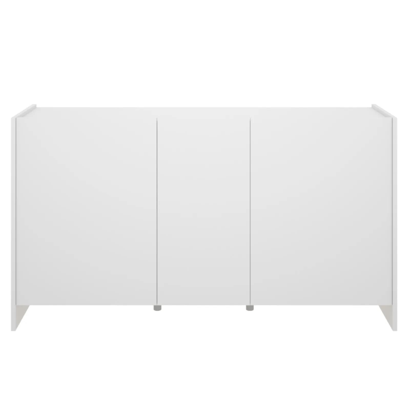 Madia 138x76h cm bianco con 3 ante - Hela
