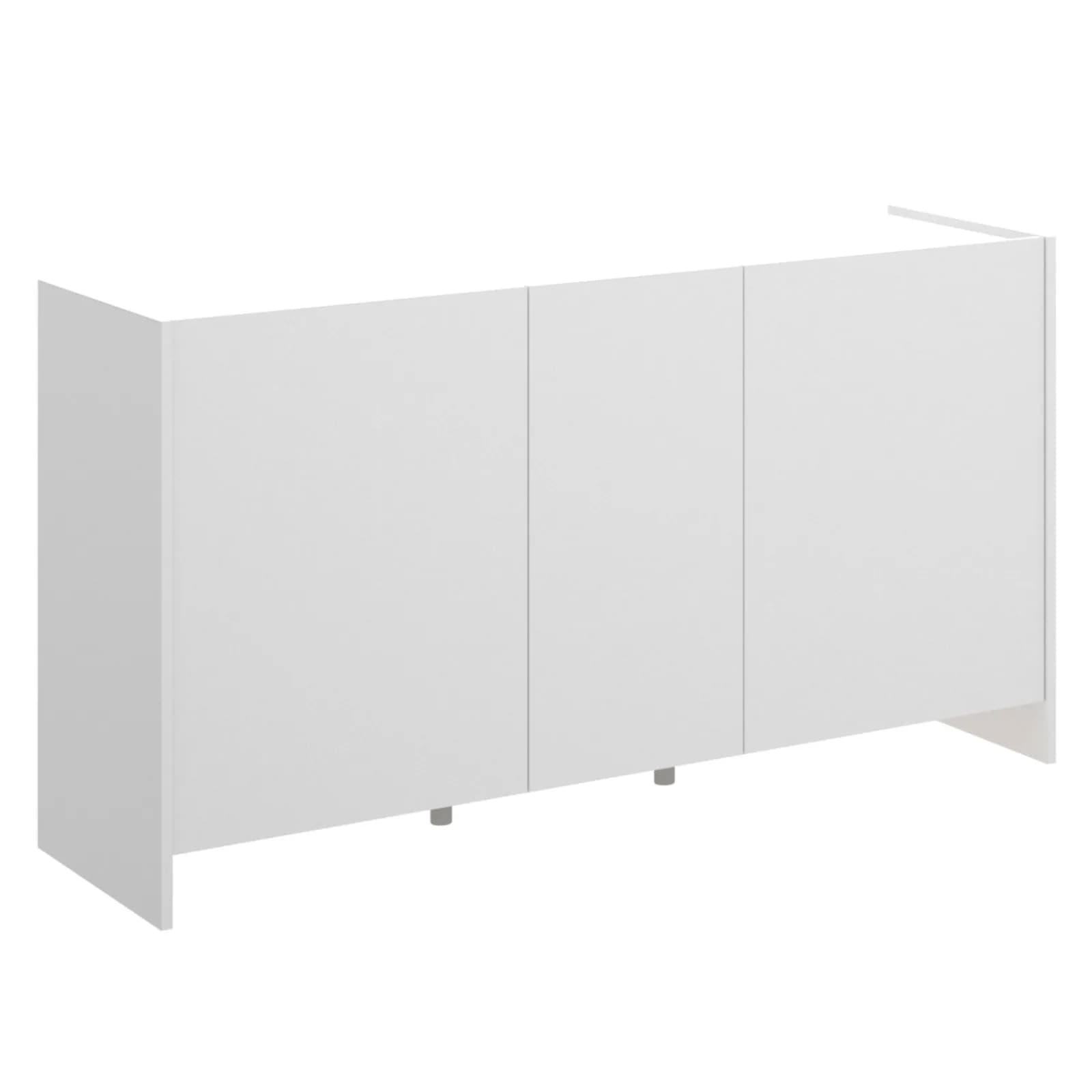 Madia 138x76h cm bianco con 3 ante - Hela
