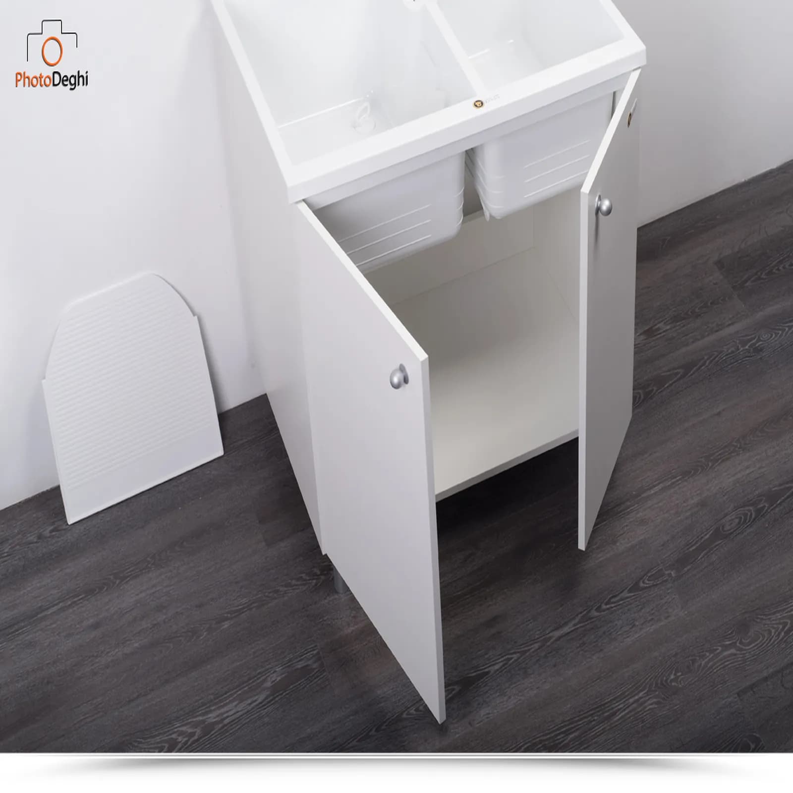 Mobile lavatoio 80x60 cm Montegrappa per interno con doppia anta e lavapanni