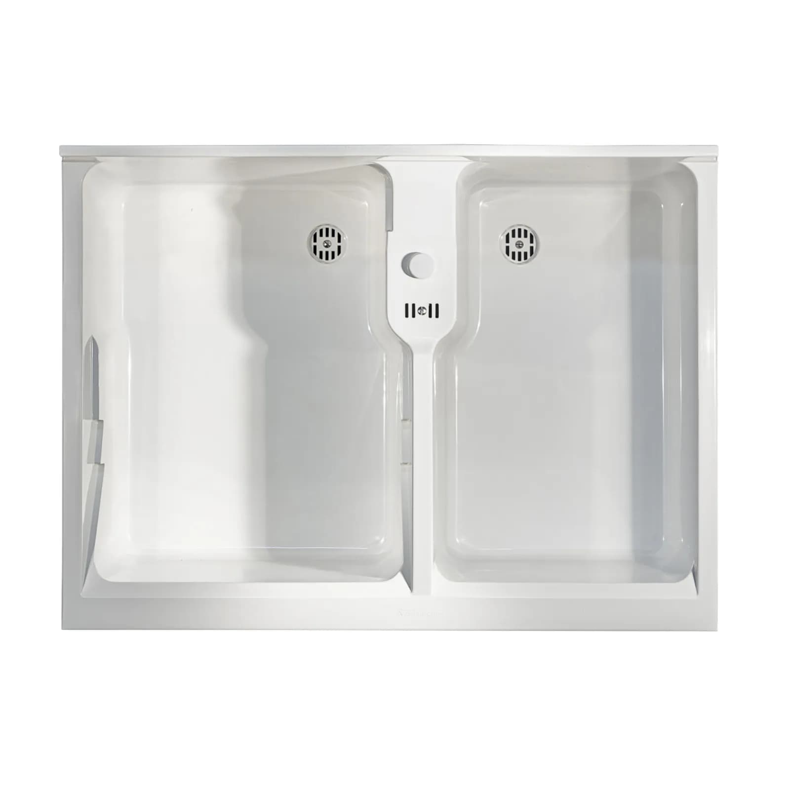 Mobile lavatoio con doppia anta e con doppia vasca in termoplastico linea Edilla Montegrappa 80x60x85h cm