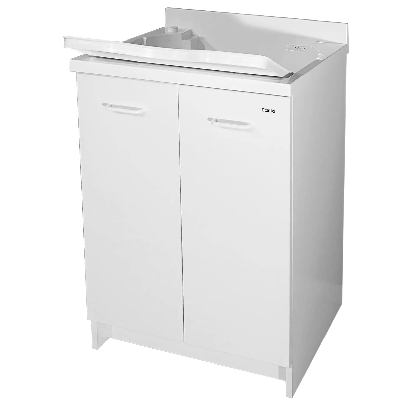 Mobile lavatoio con doppia anta e con vasca in termoplastico linea Edilla Montegrappa 60x50x85h cm