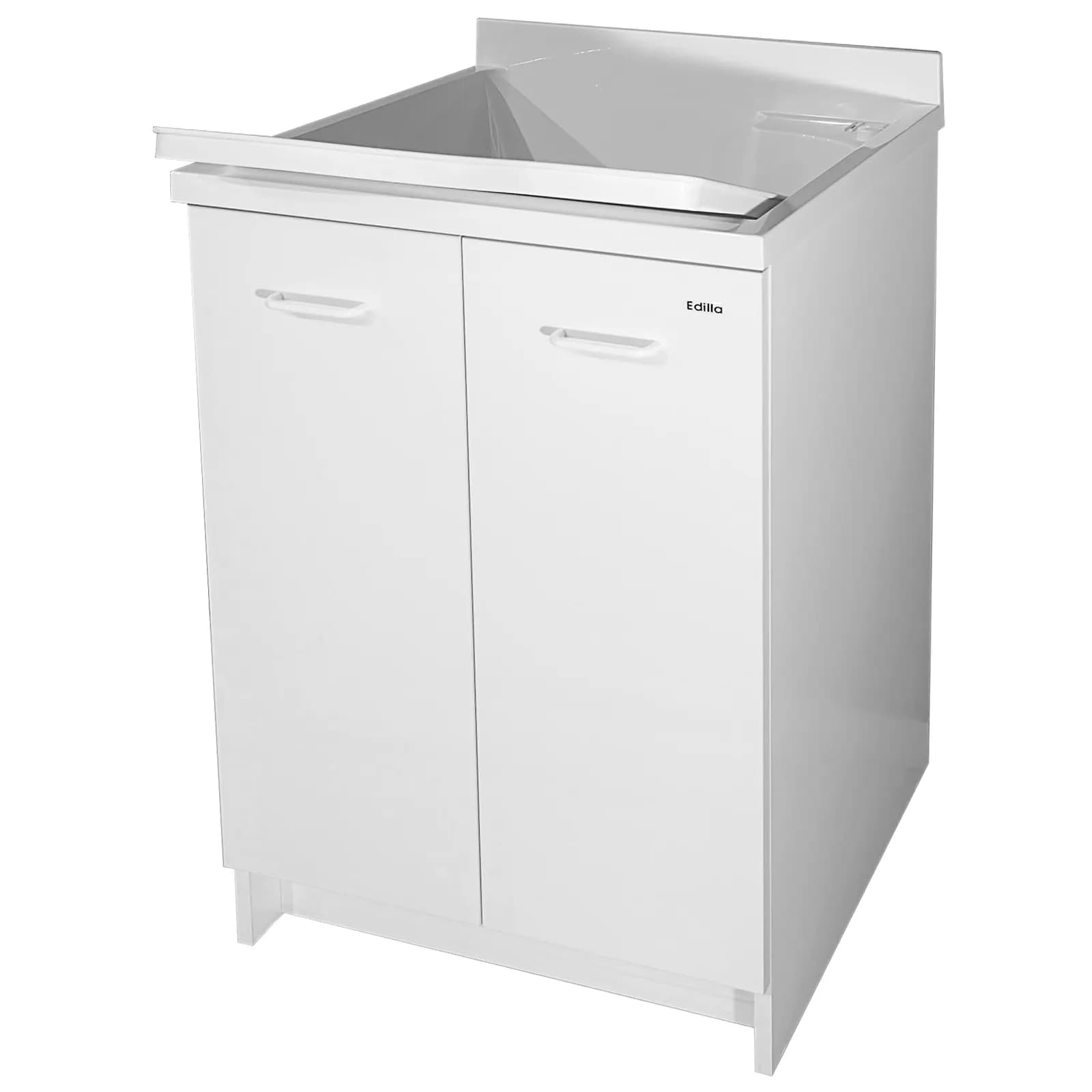 Mobile lavatoio con doppia anta e con vasca in termoplastico linea Edilla Montegrappa 60x60x85h cm