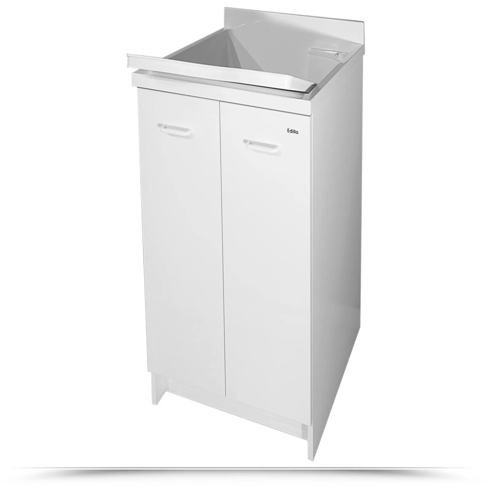 Mobile lavatoio con doppia anta e con vasca in termoplastico linea Edilla Montegrappa 60x60x85h cm
