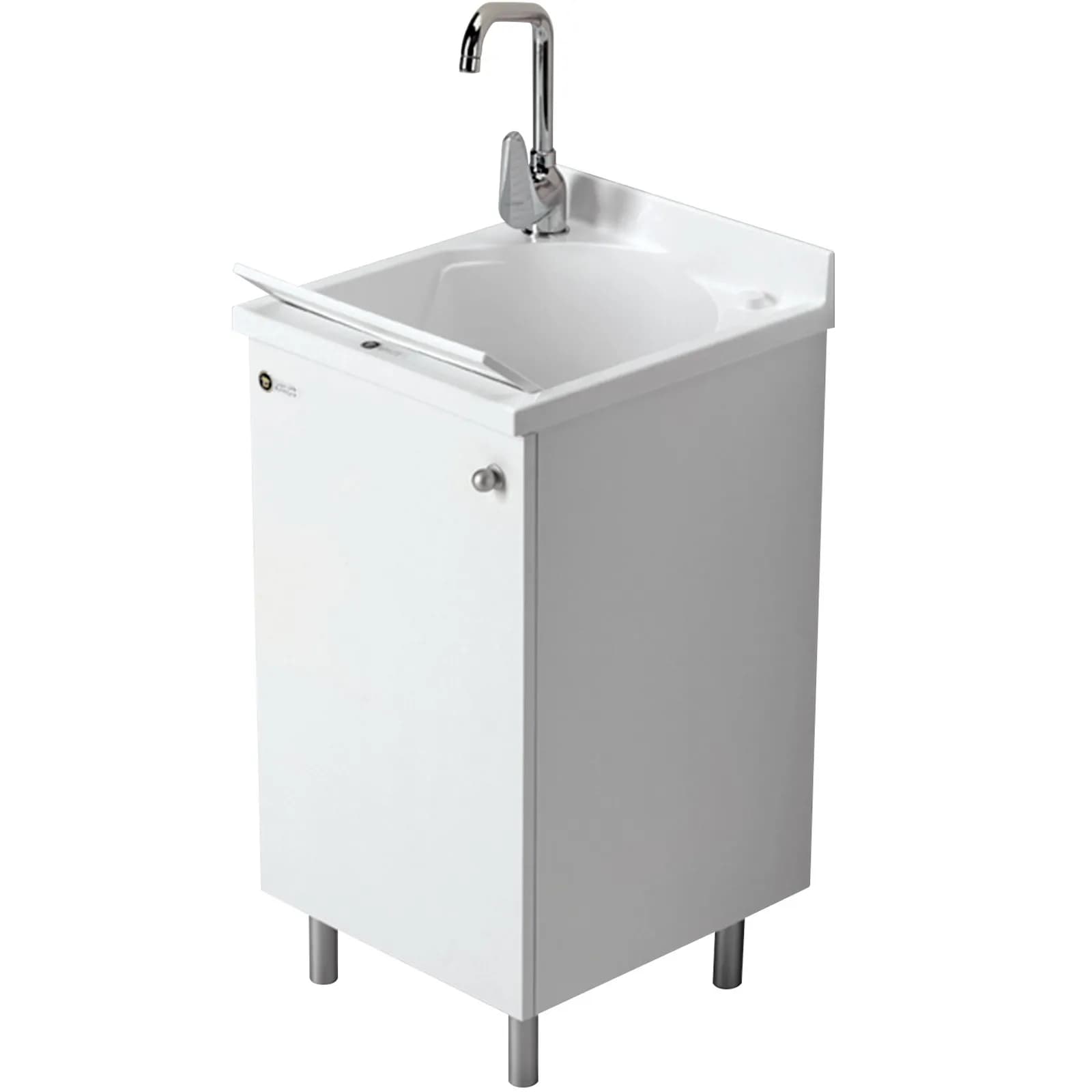 Mobile lavatoio Montegrappa 45x50 cm per interno con anta a sinistra e asse