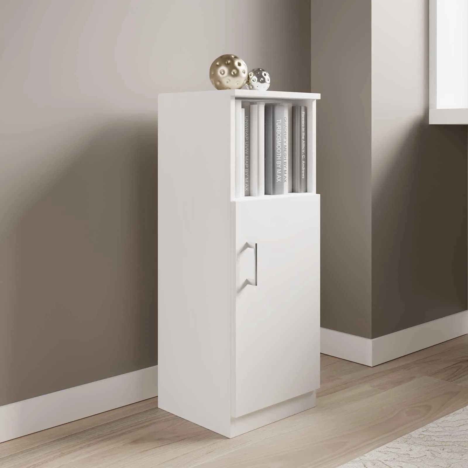 Mobile multiuso 31 cm in legno bianco a 3 scomparti - Aralia