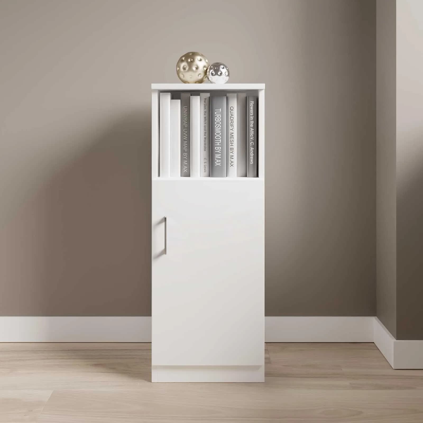 Mobile multiuso 31 cm in legno bianco a 3 scomparti - Aralia