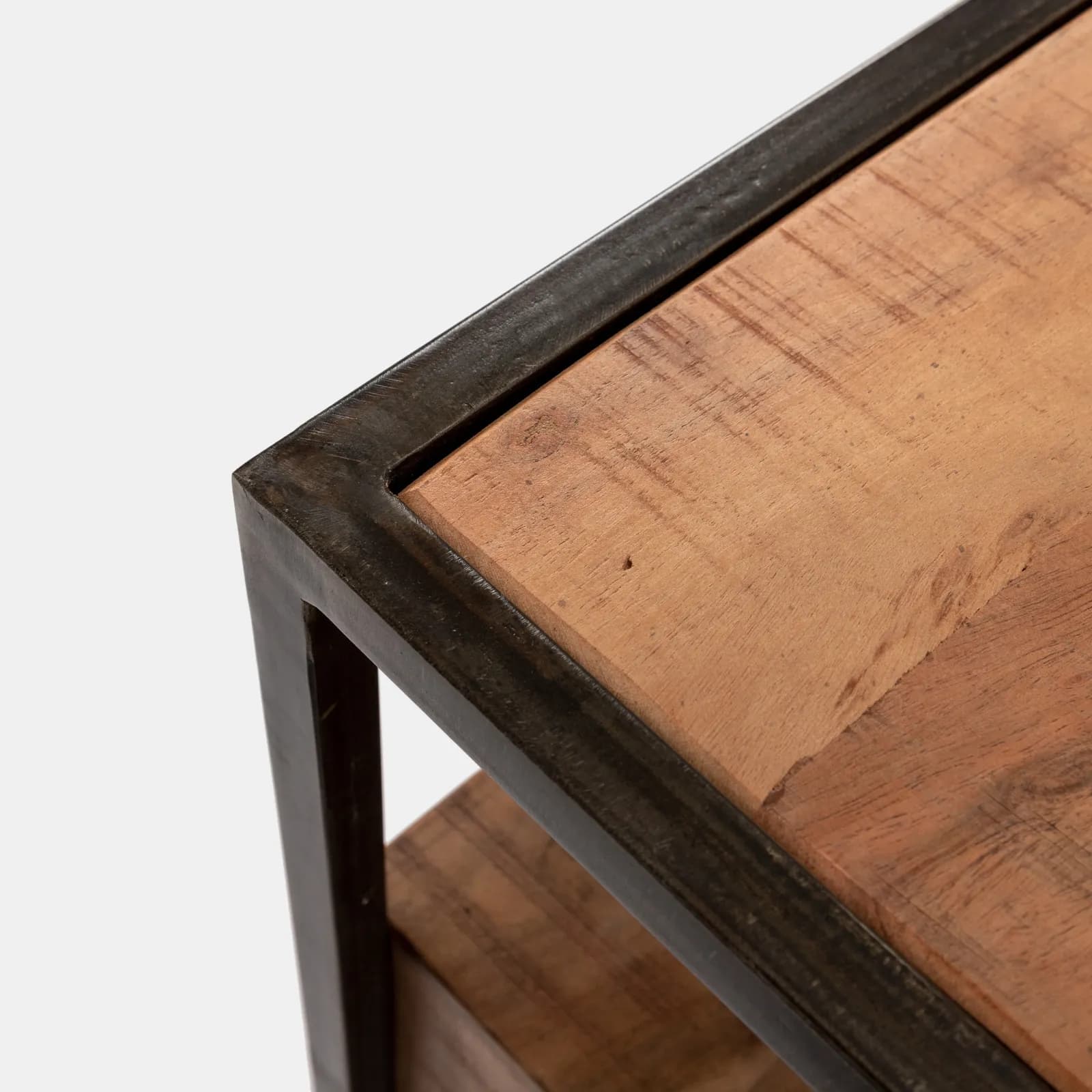 Mobile multiuso 75x30 cm in legno di acacia con due ante - Freia Acacia