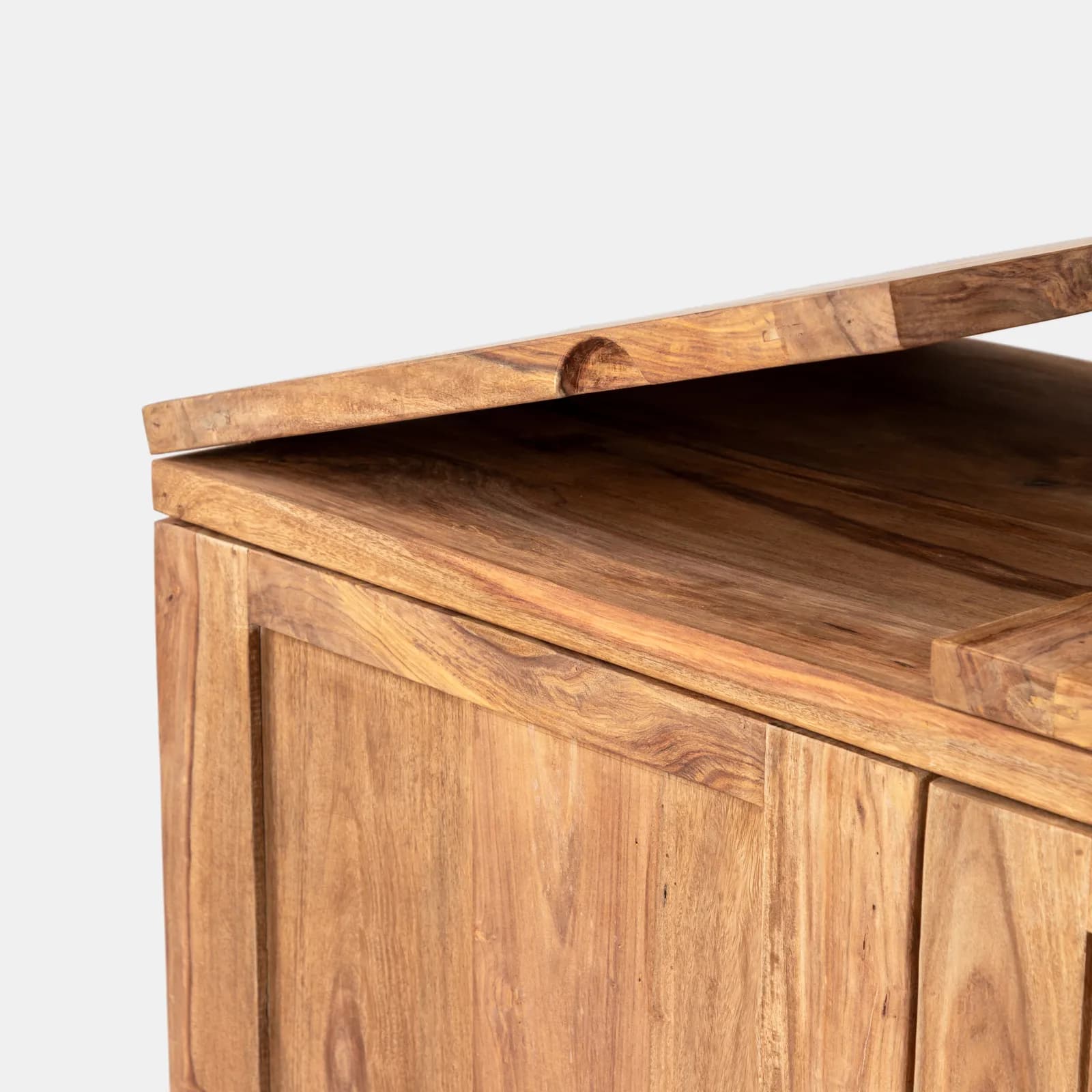 Mobile portabottiglie 200x120h cm in legno - Freia Sheesham