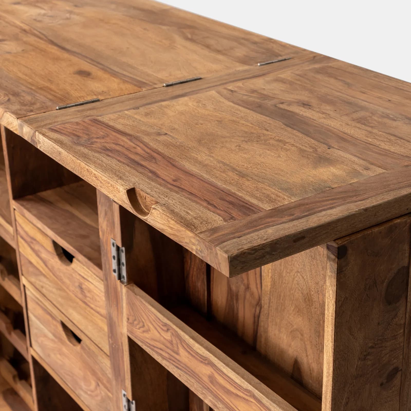 Mobile portabottiglie 200x120h cm in legno - Freia Sheesham