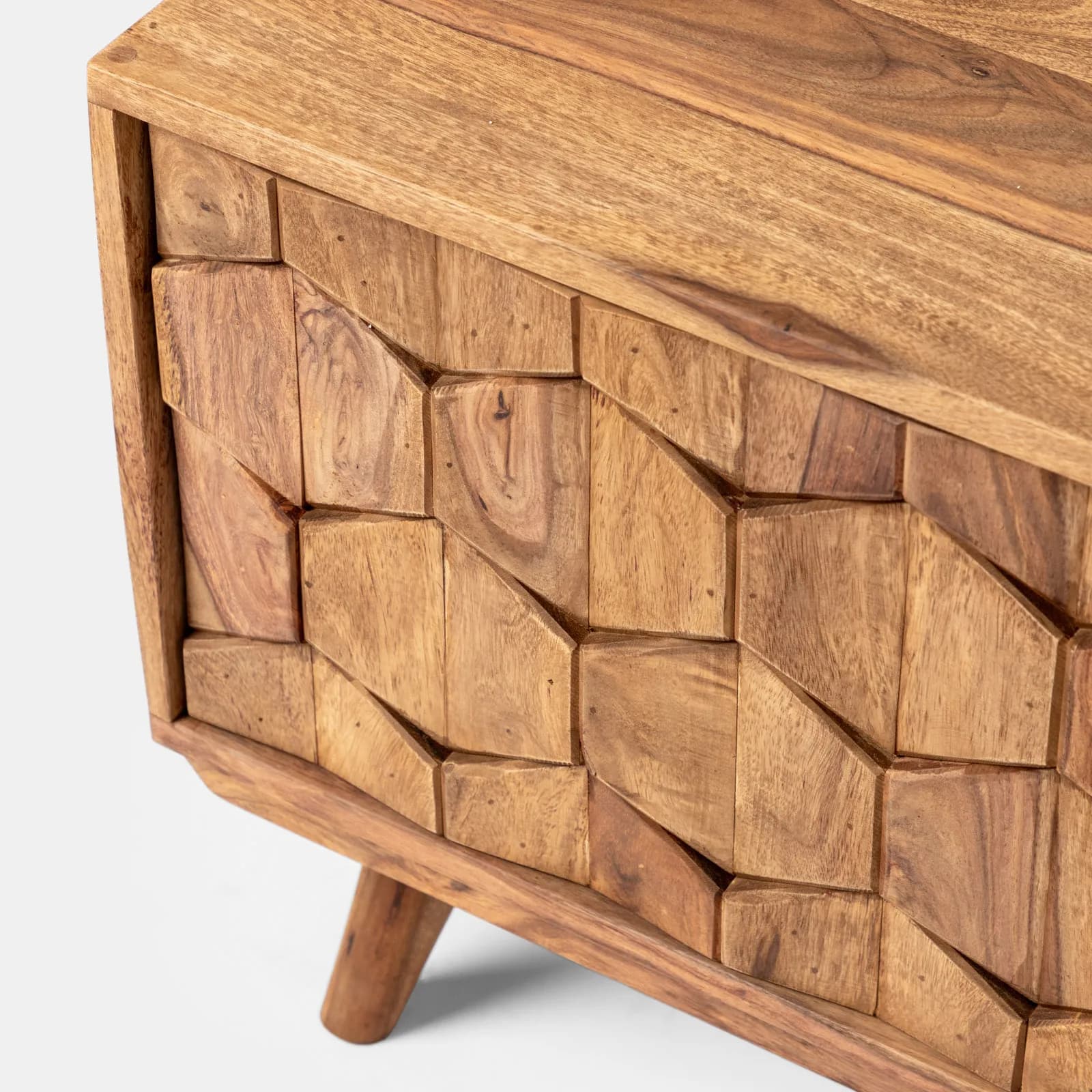 Mobile porta tv 145x49h cm in legno con due ante - Freia Sheesham