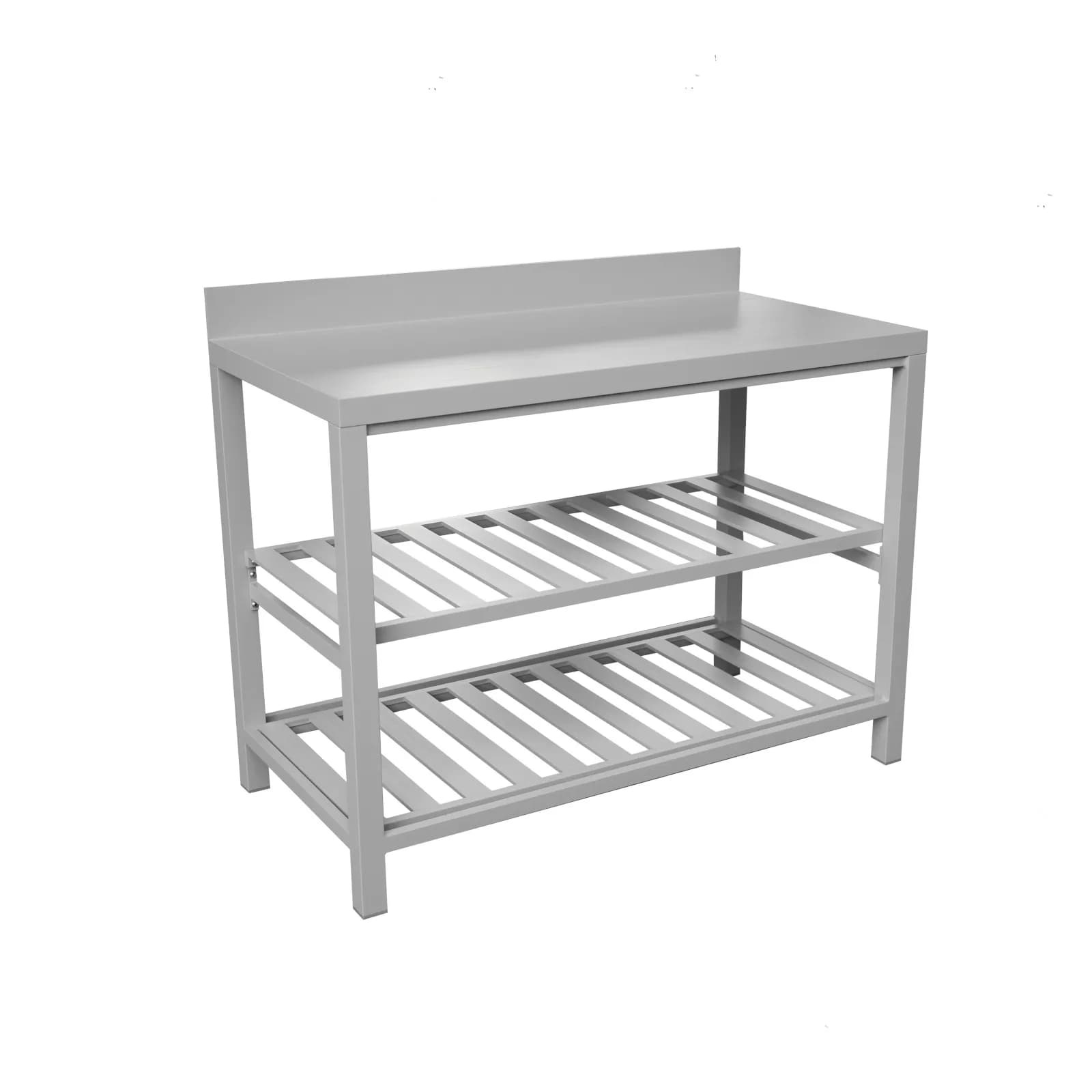 Modulo cucina da giardino con ripiani aperti 120x60 cm in alluminio grigio creta - Messiko