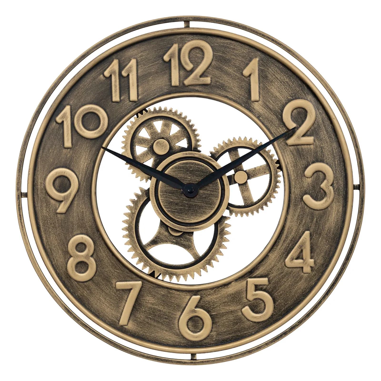 Orologio da parete rotondo 48 cm in metallo color oro anticato