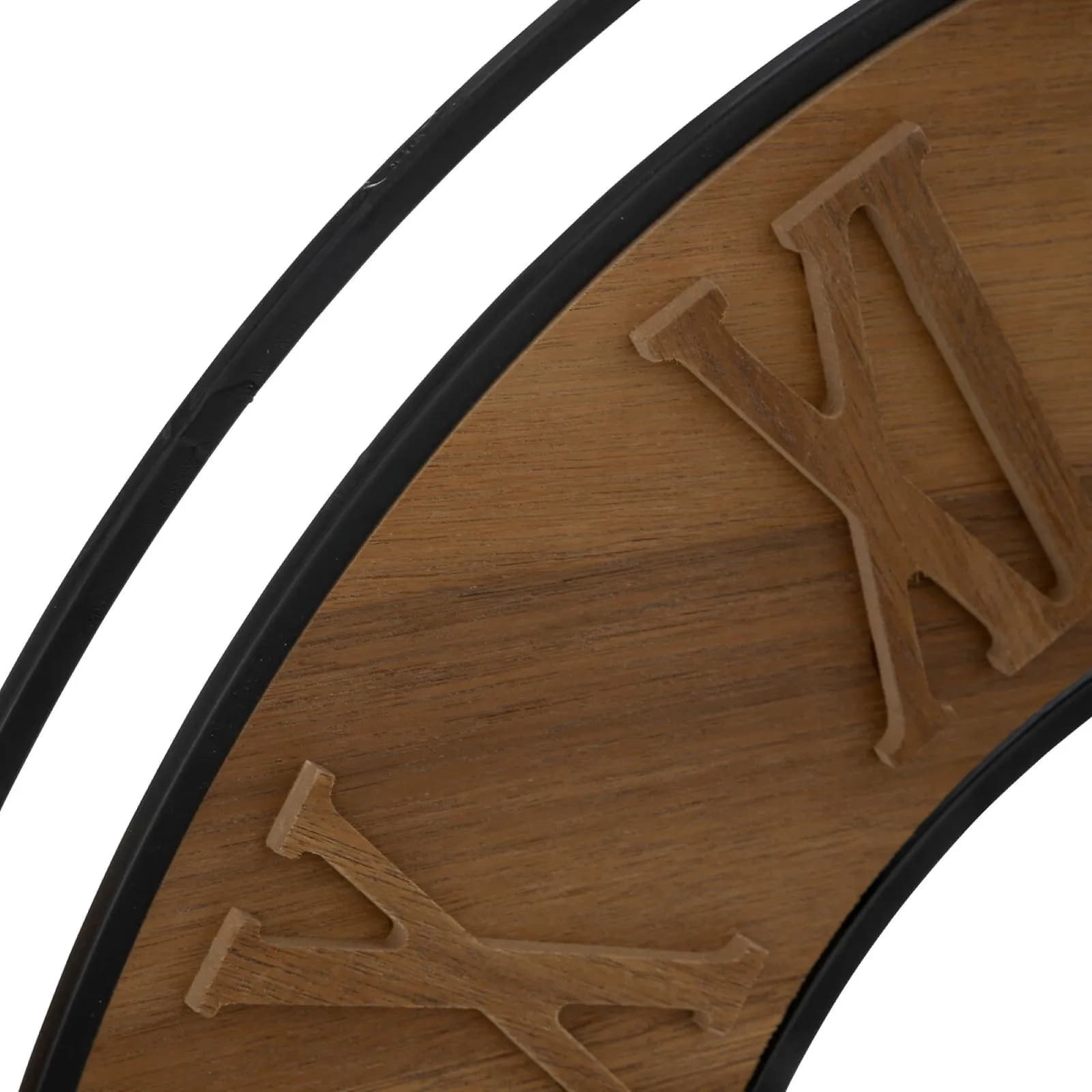 Orologio rotondo 65 cm in acciaio e legno naturale