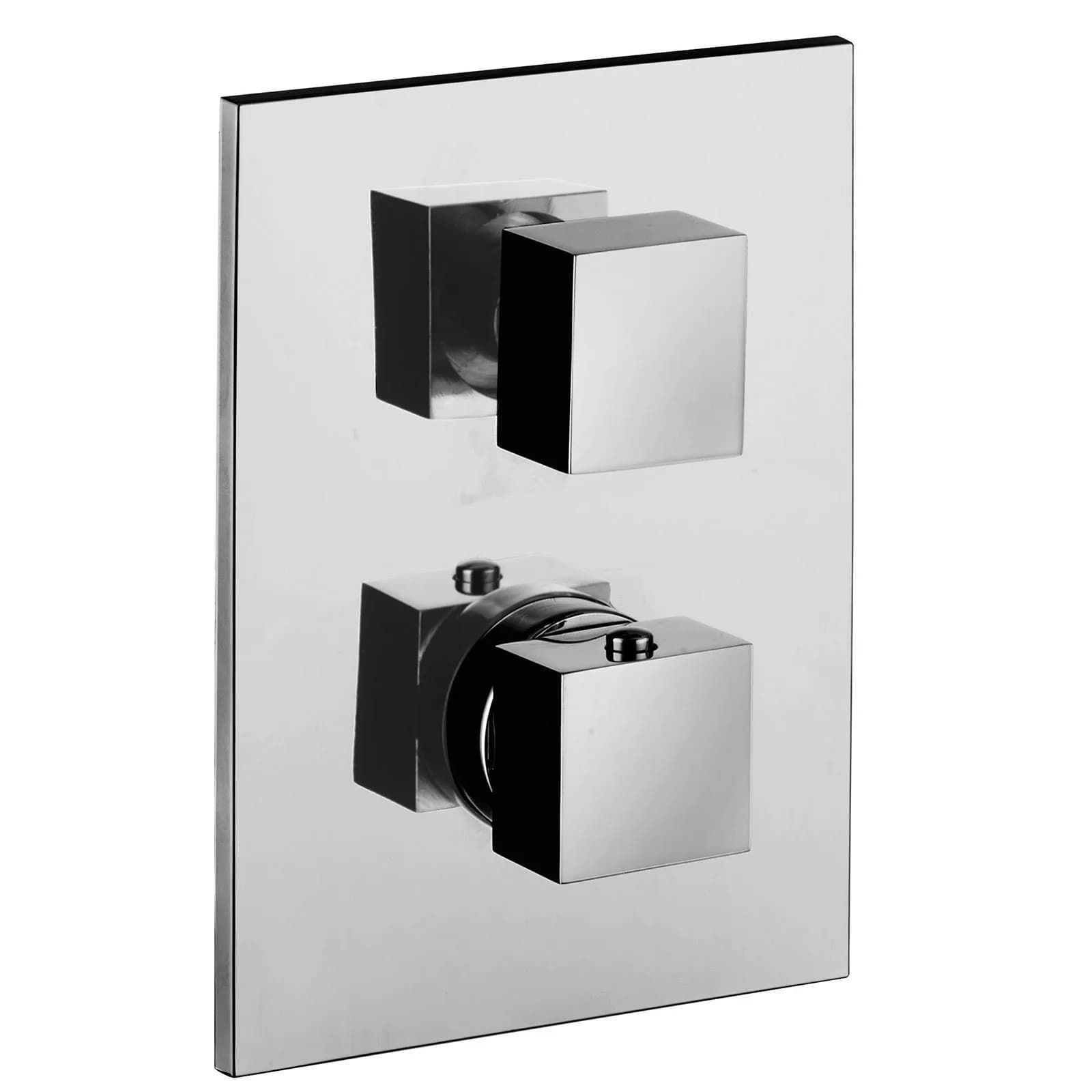 Miscelatore incasso doccia termostatico 2 uscite acciaio inox cromato - Level di Paffoni