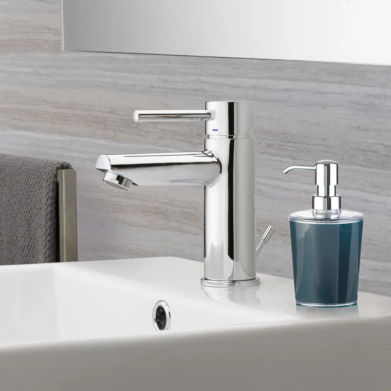 Miscelatore lavabo con scarico automatico cromato - Stick di Paffoni