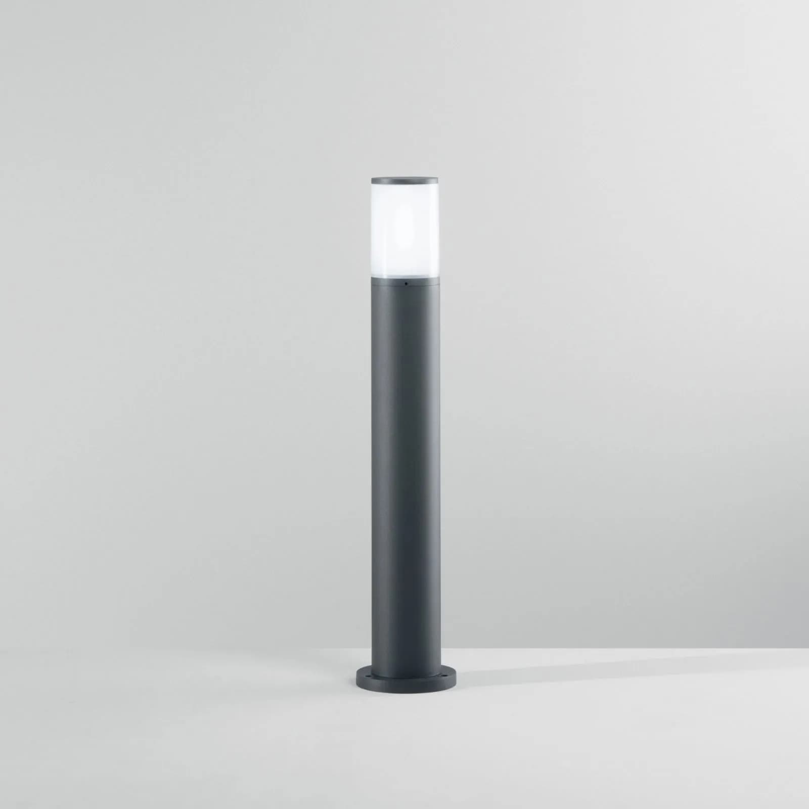 Paletto LED da esterno 13x65 cm in alluminio goffrato antracite