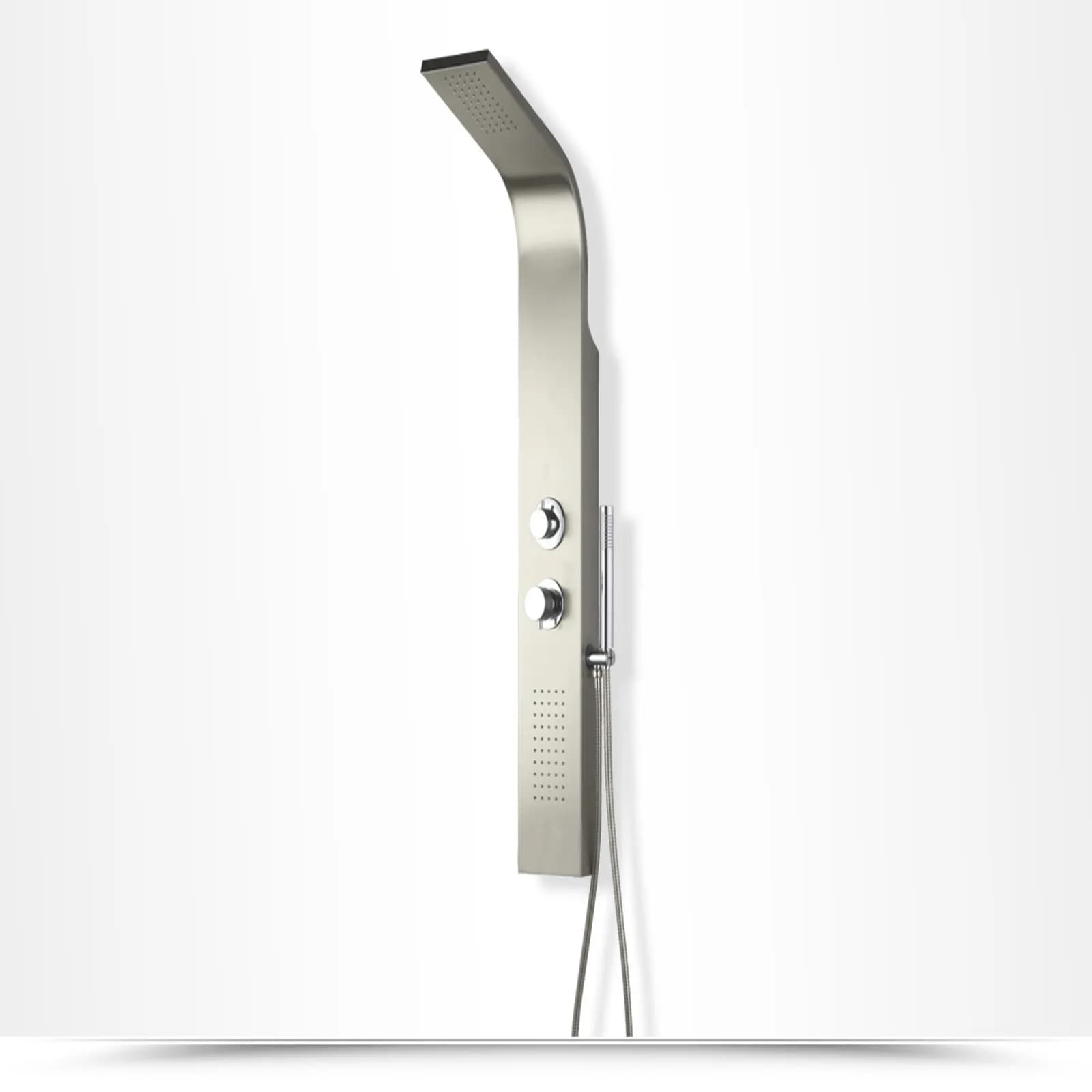 Pannello doccia termostatico in acciaio inox satinato getti idromassaggio - Swing