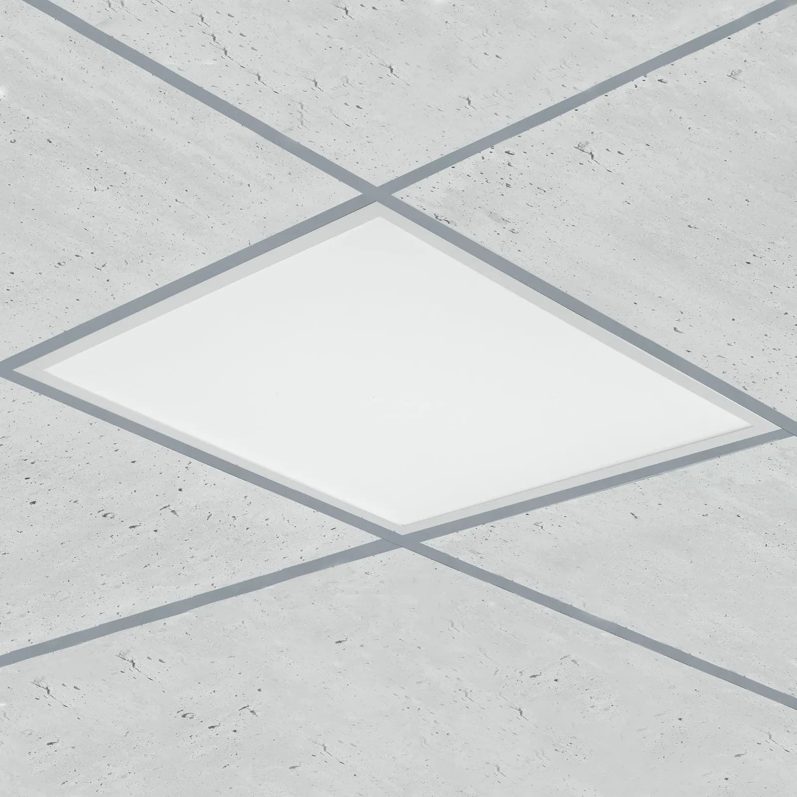 Pannello led bianco freddo 59,5x59,5 cm in alluminio bianco