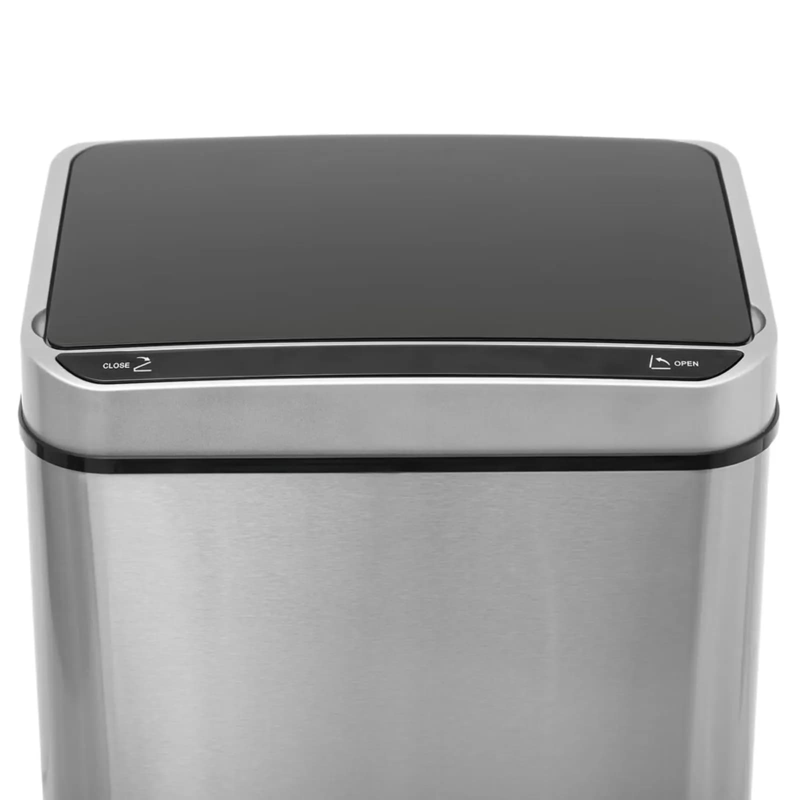 Pattumiera automatica 40 litri rettangolare in acciaio inox cromo
