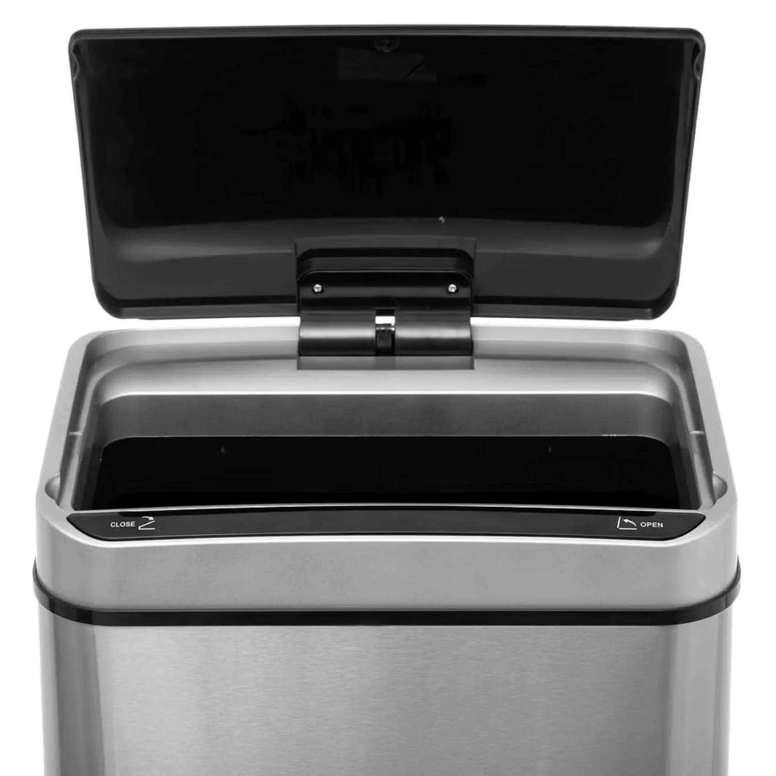 Pattumiera automatica 40 litri rettangolare in acciaio inox cromo