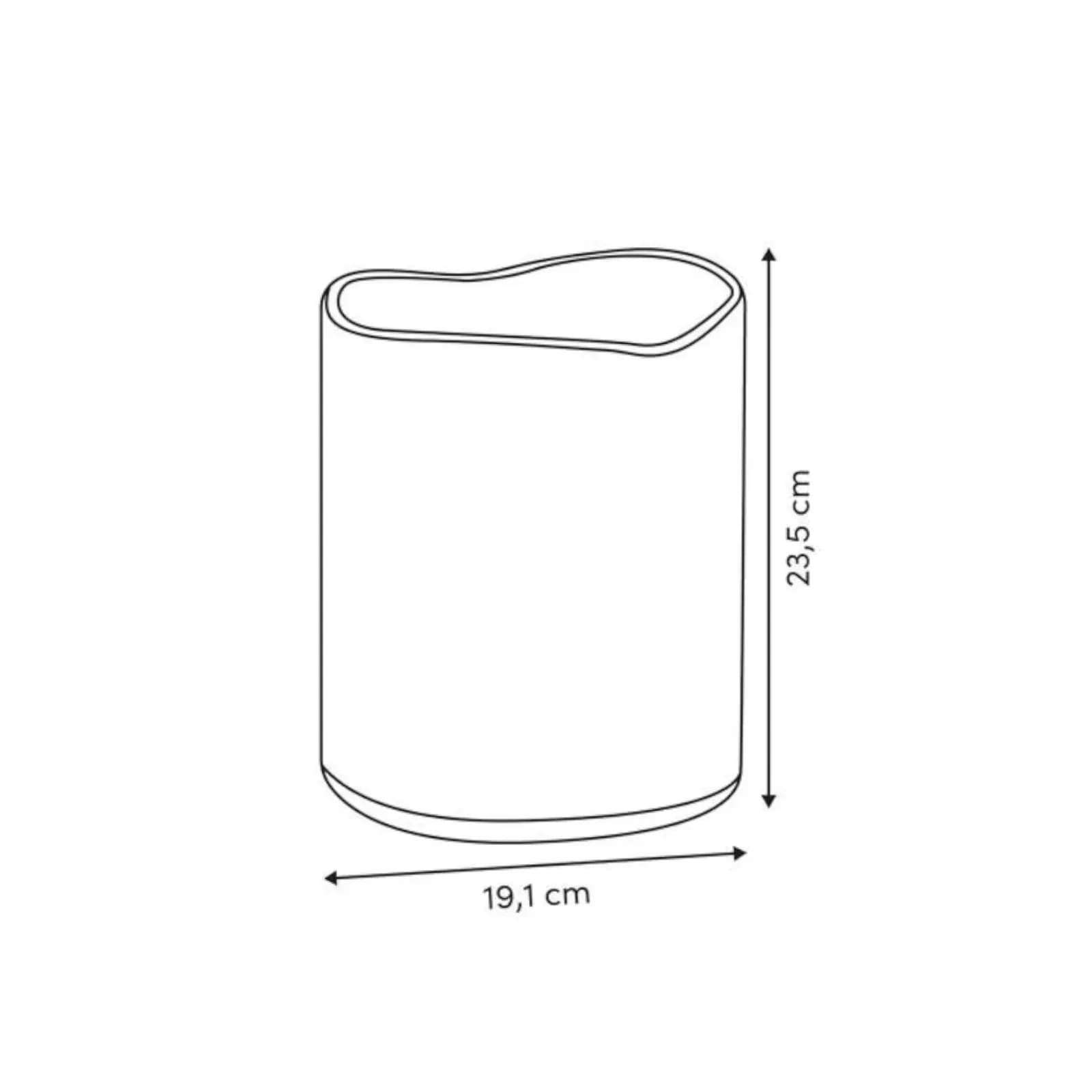 Pattumiera gettacarta da bagno in resina beige da 5 litri