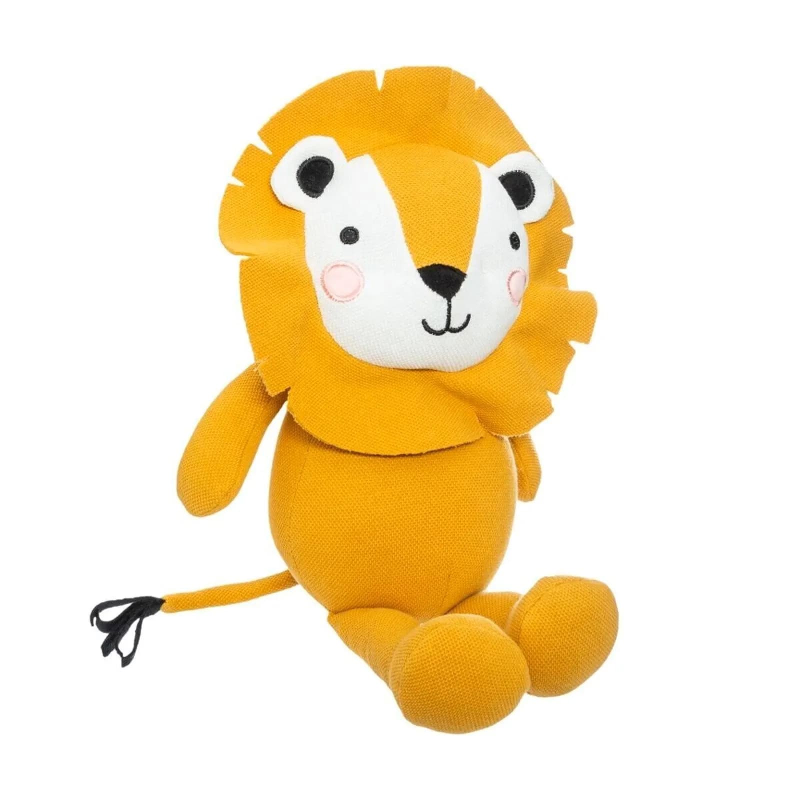 Peluche a forma di leone 45h cm in tessuto ocra - Kids
