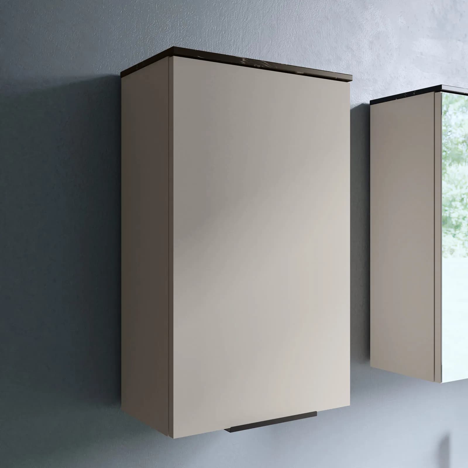 Pensile bagno 40x65h cm cashmere con top sahara a 1 anta - Nilah