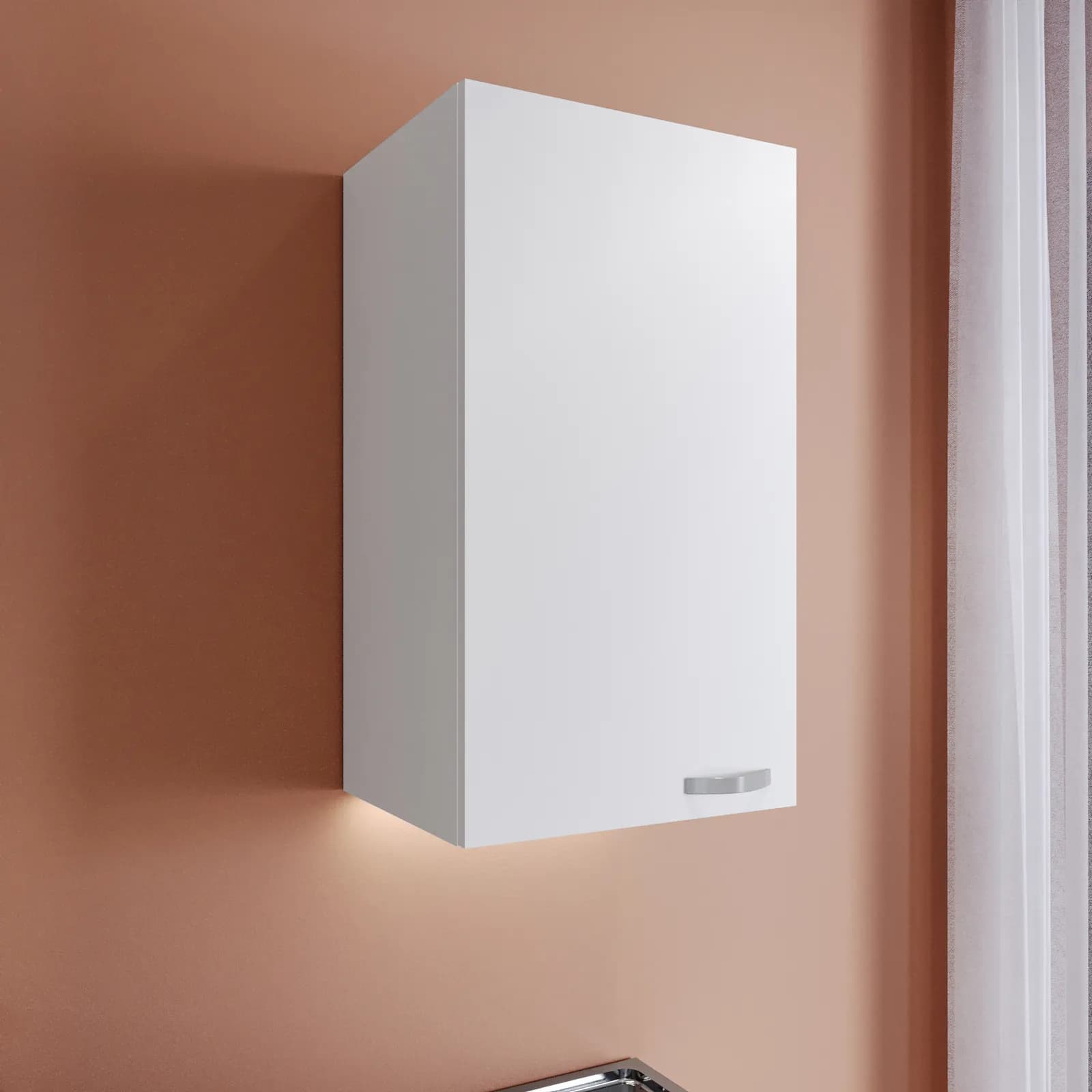 Pensile multiuso 40x71h cm con ripiano bianco opaco