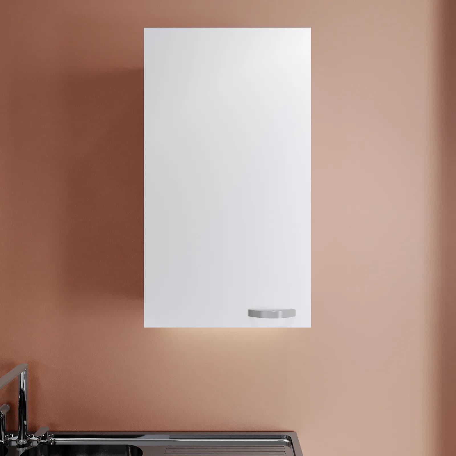 Pensile multiuso 40x71h cm con ripiano bianco opaco