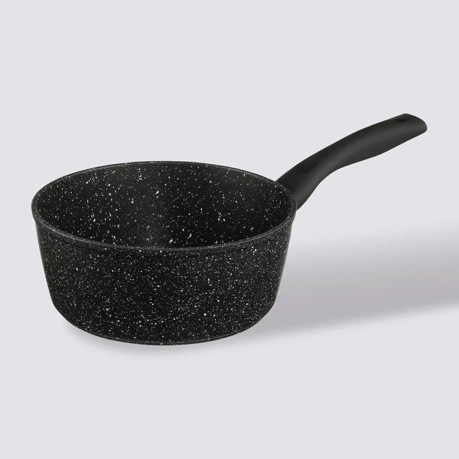 Pentola antiaderente 20x10h cm in alluminio forgiato effetto pietra nero - Yasmira