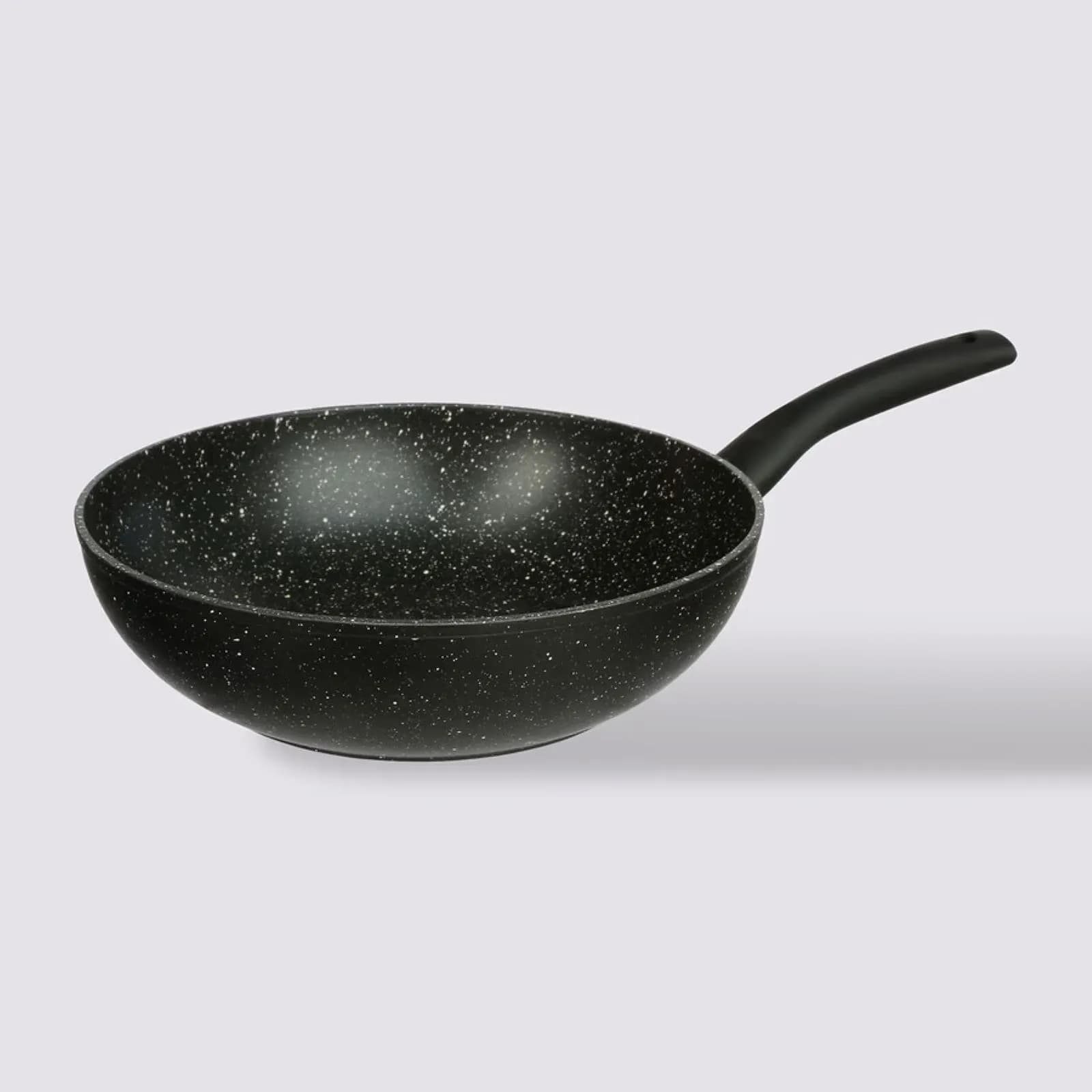 Padella antiaderente Wok 29x11h cm in alluminio forgiato effetto pietra nero - Yasmira