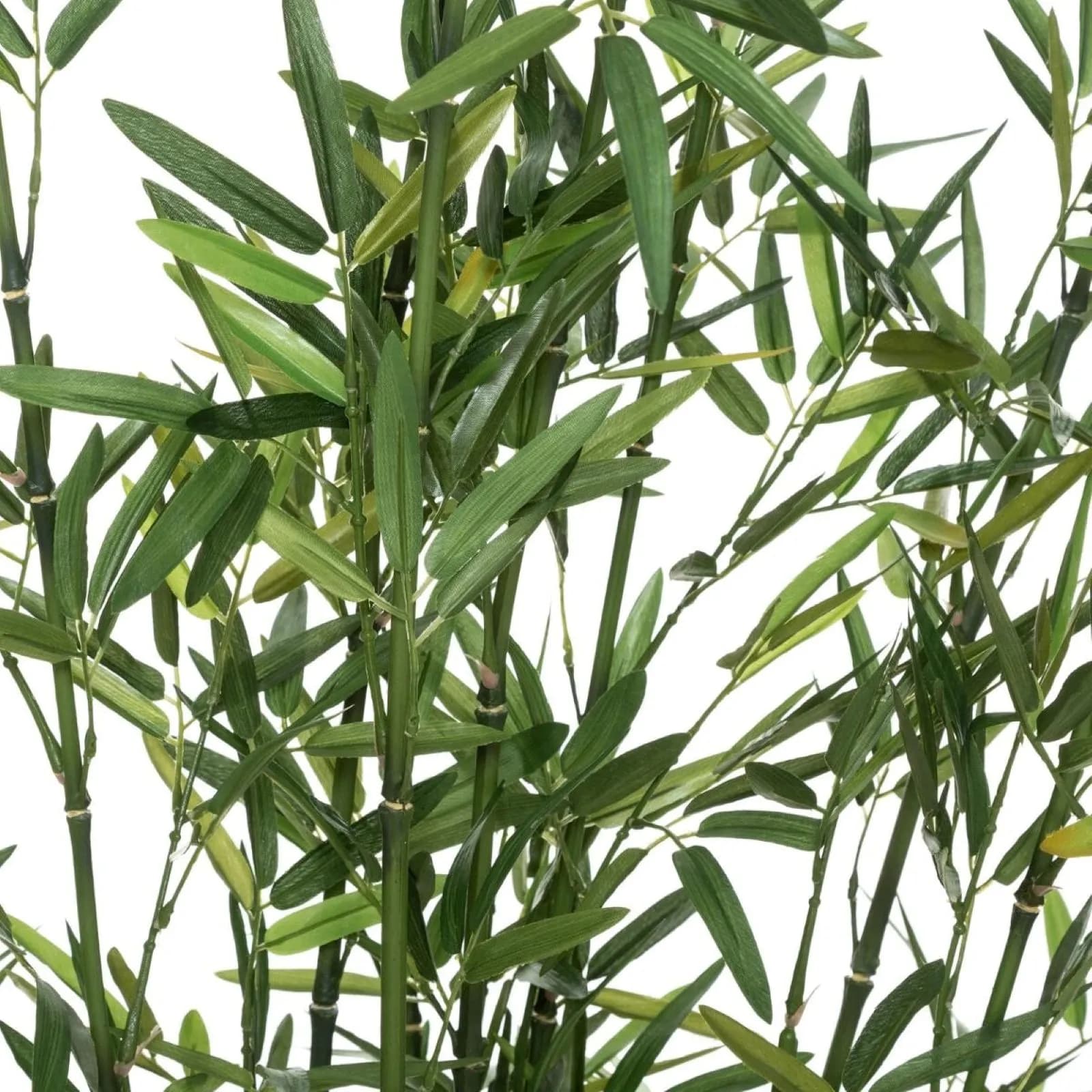 Pianta artificiale di bambù 180h cm in vaso nero con pietre