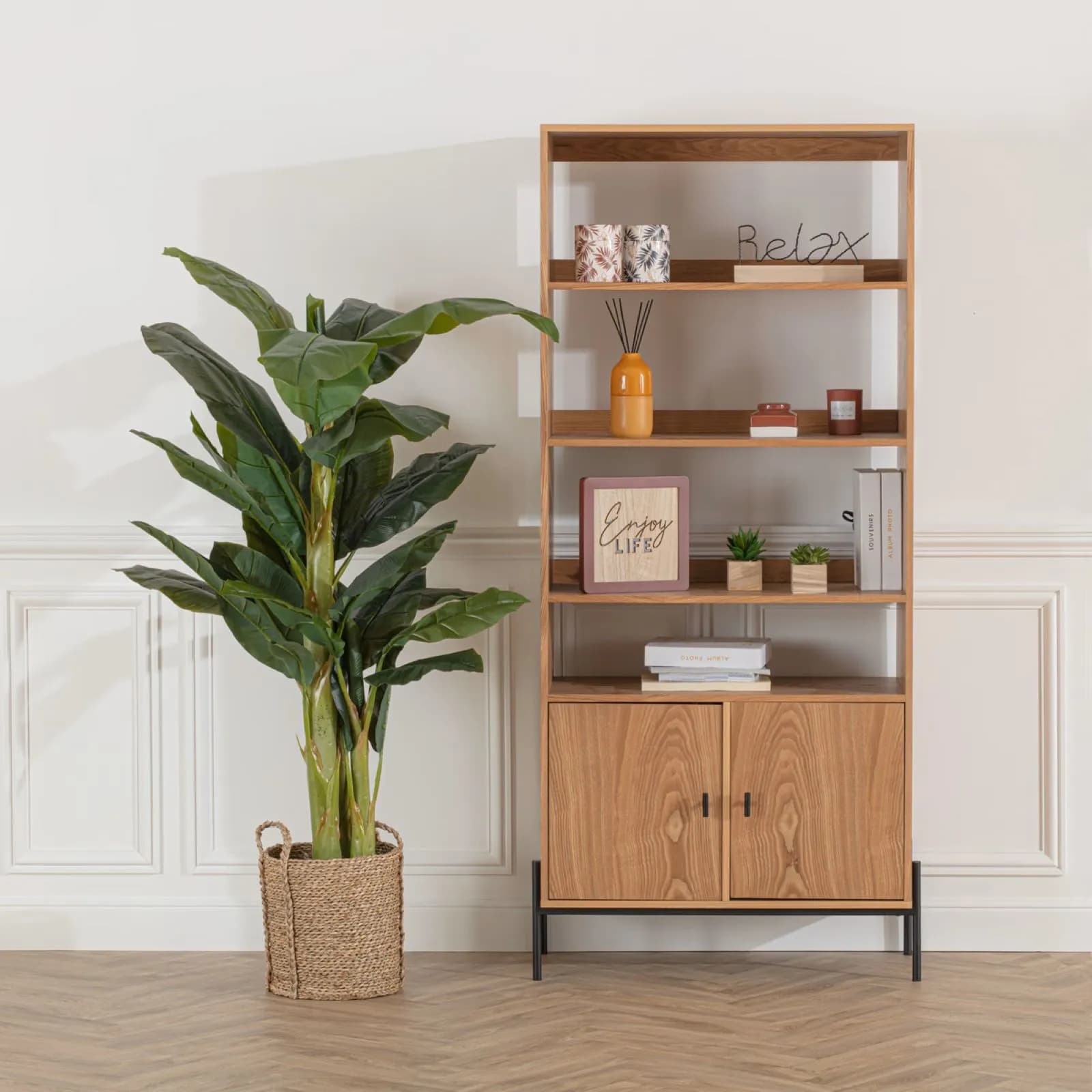 Pianta artificiale di banano h 160 cm con vaso