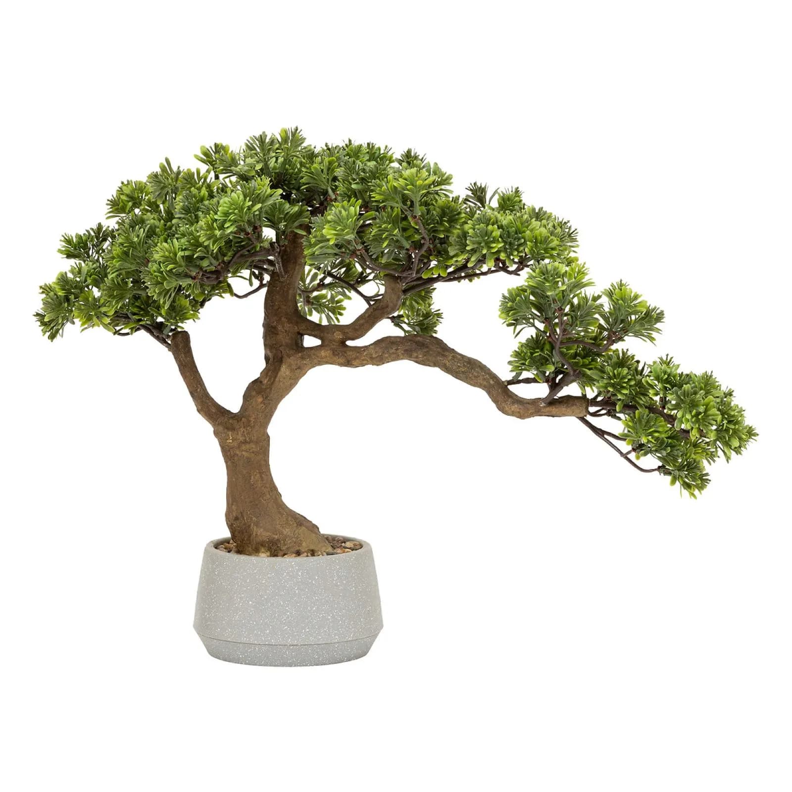 Pianta artificiale di bonsai 45h cm con vaso in ceramica grigio