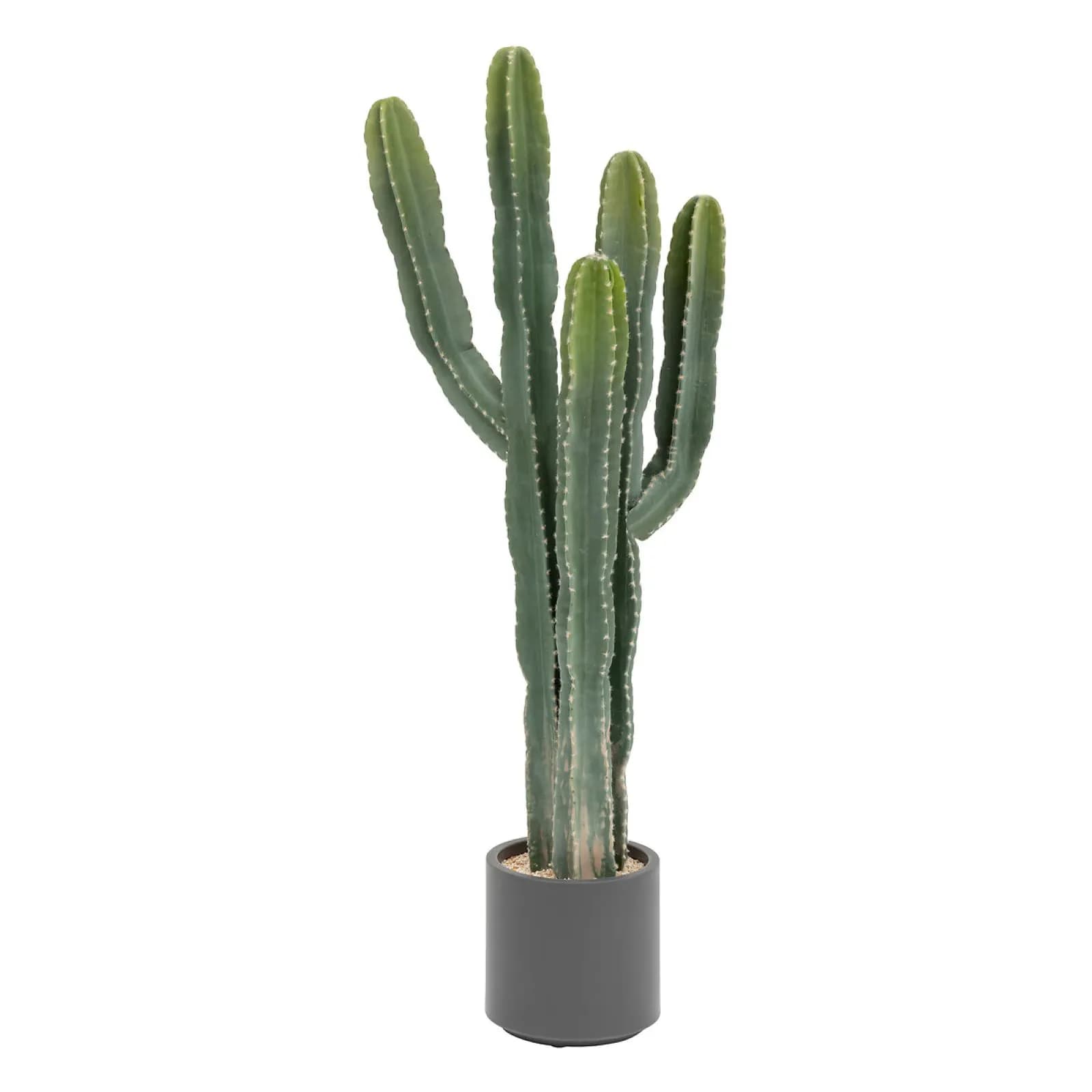 Pianta artificiale di cactus 117h cm in vaso grigio