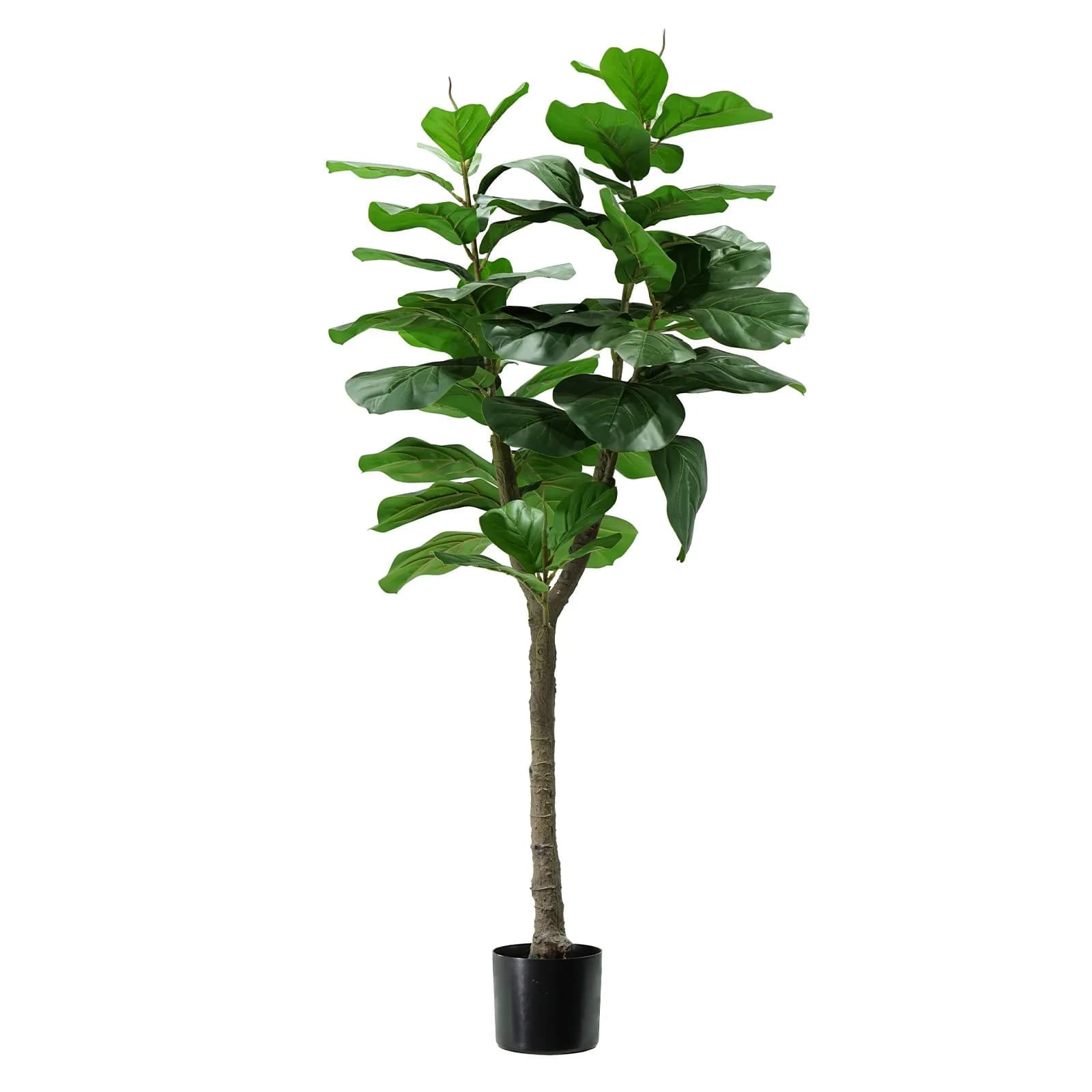 Pianta artificiale di ficus lyrata 130 cm con 60 foglie in vaso