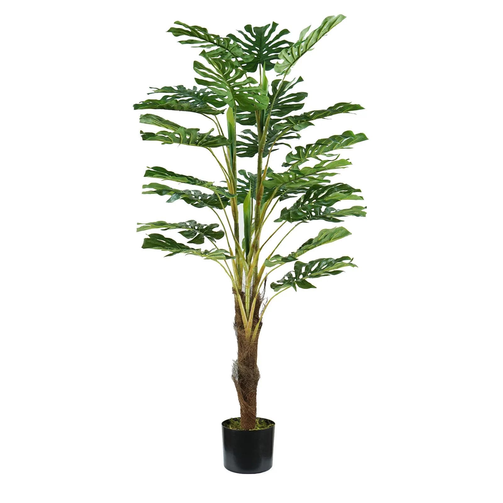 Pianta artificiale di monstera 120 cm con 24 foglie in vaso