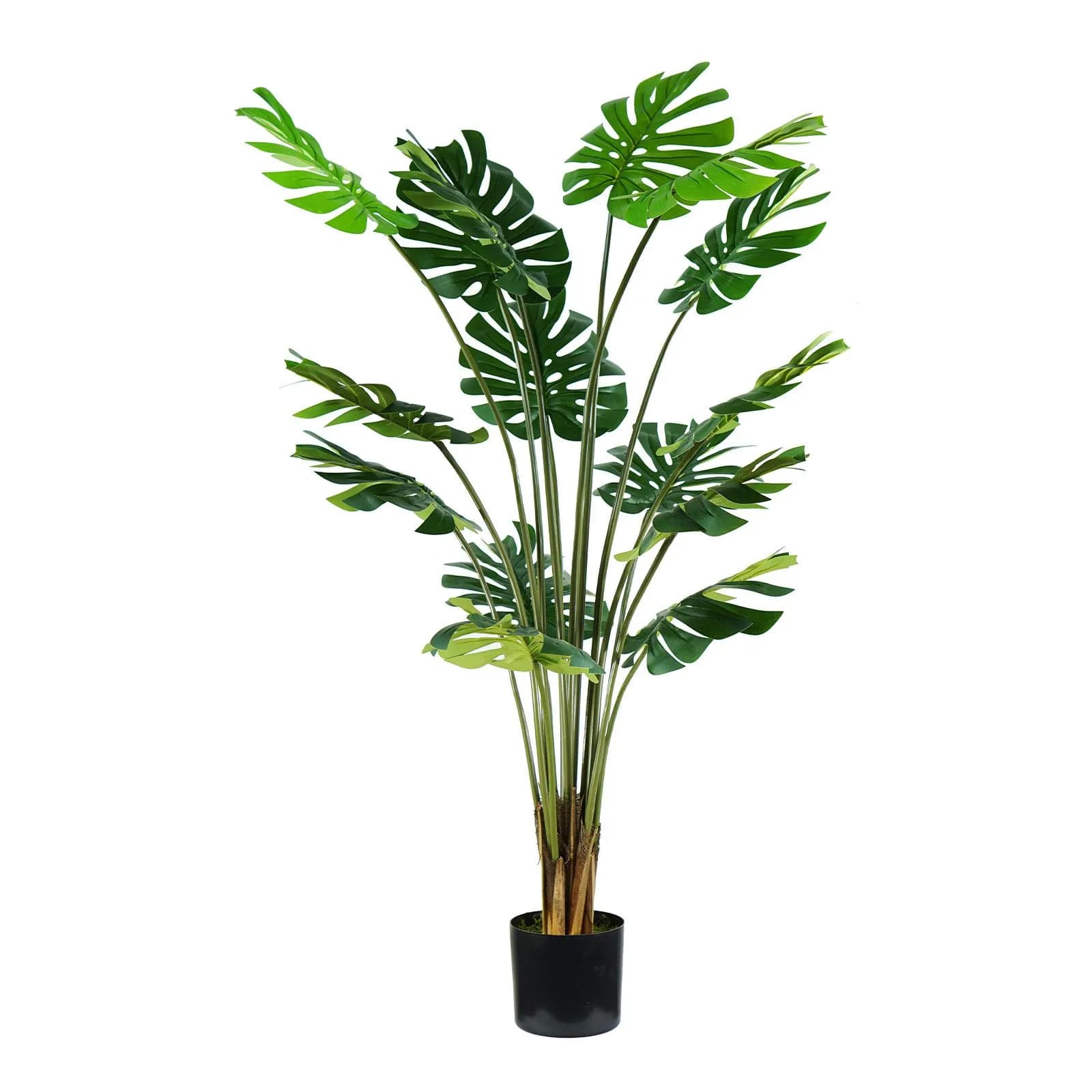 Pianta artificiale di monstera 170 cm con 16 foglie in vaso